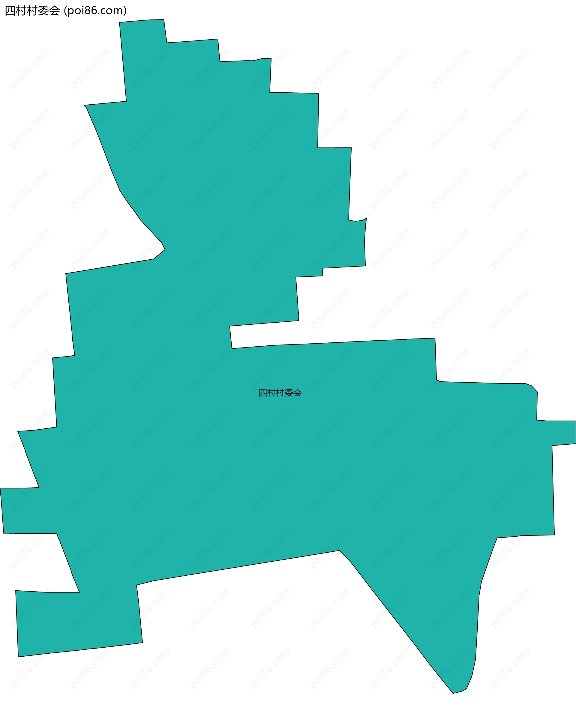 四村村委会边界地图