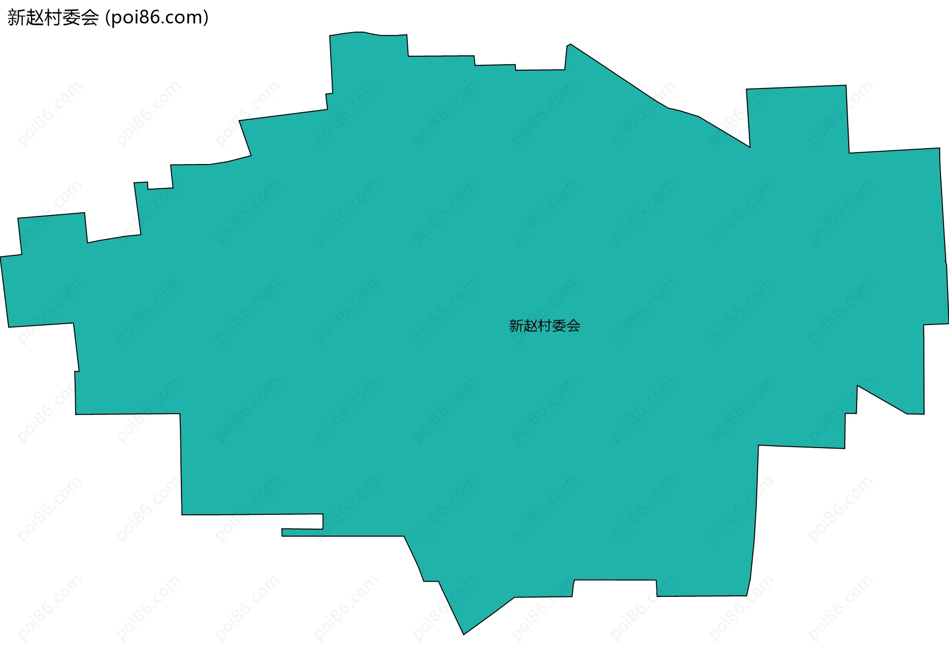 新赵村委会边界地图