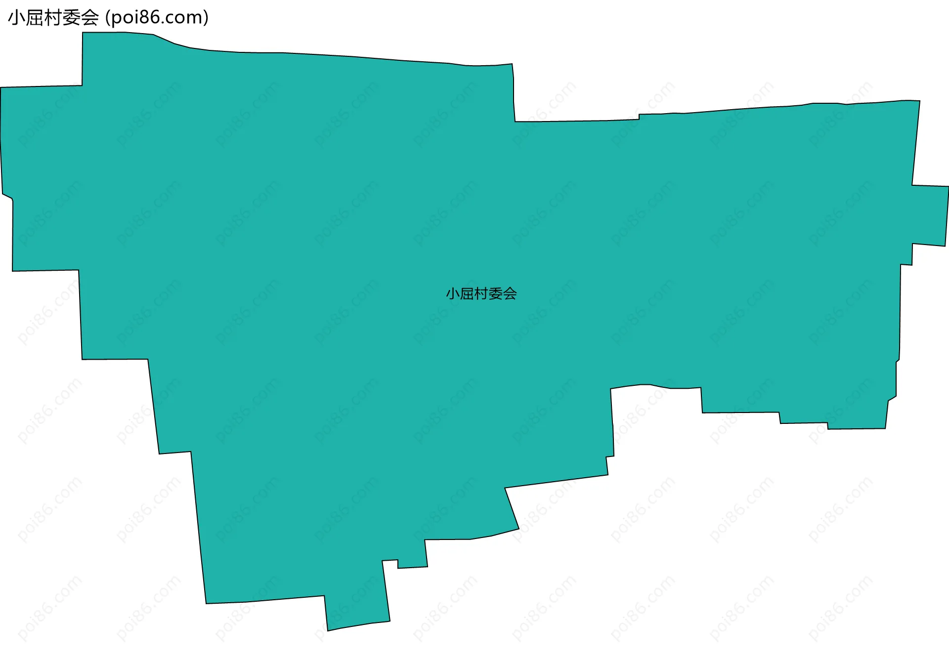 小屈村委会边界地图