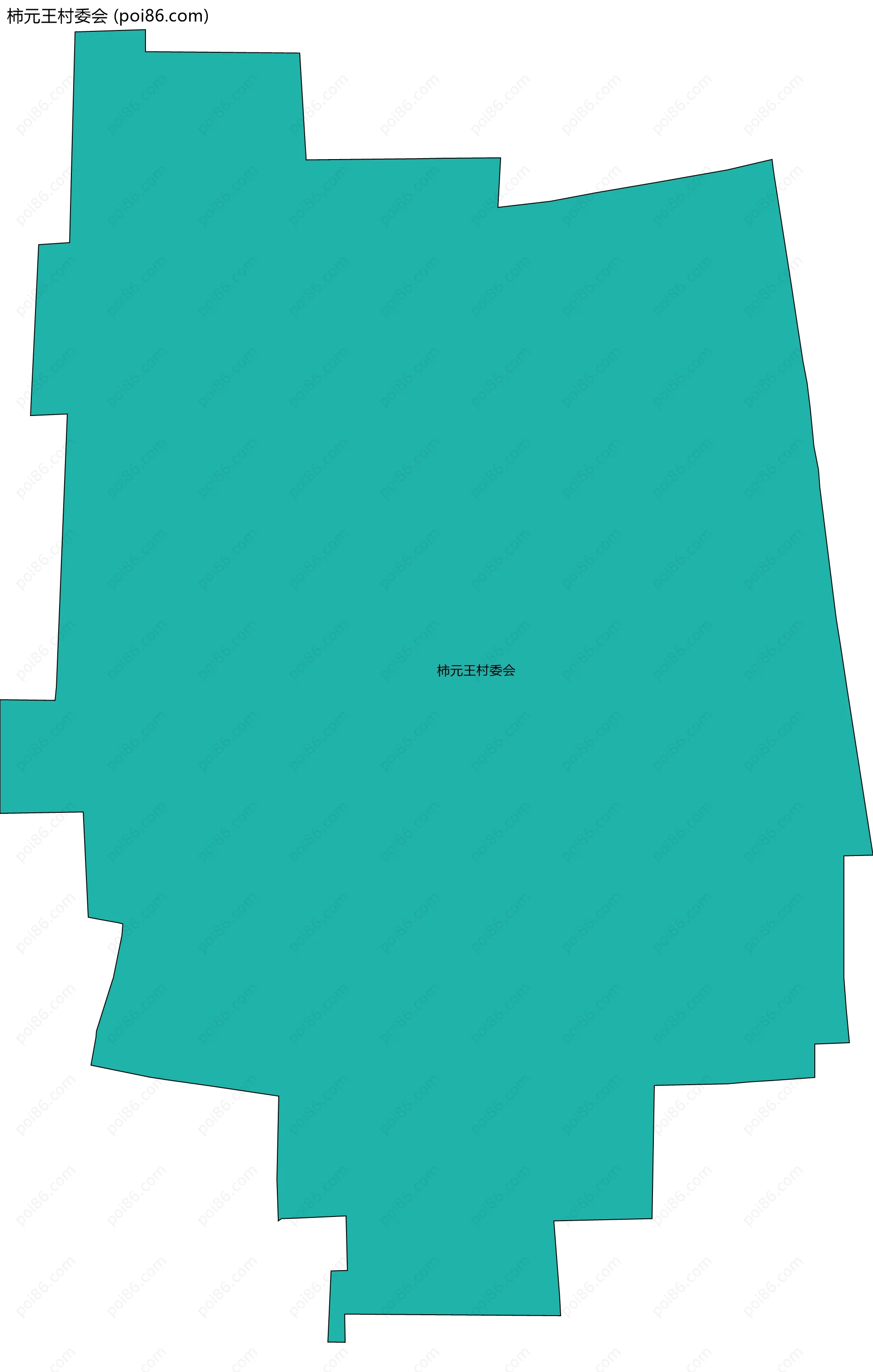 柿元王村委会边界地图