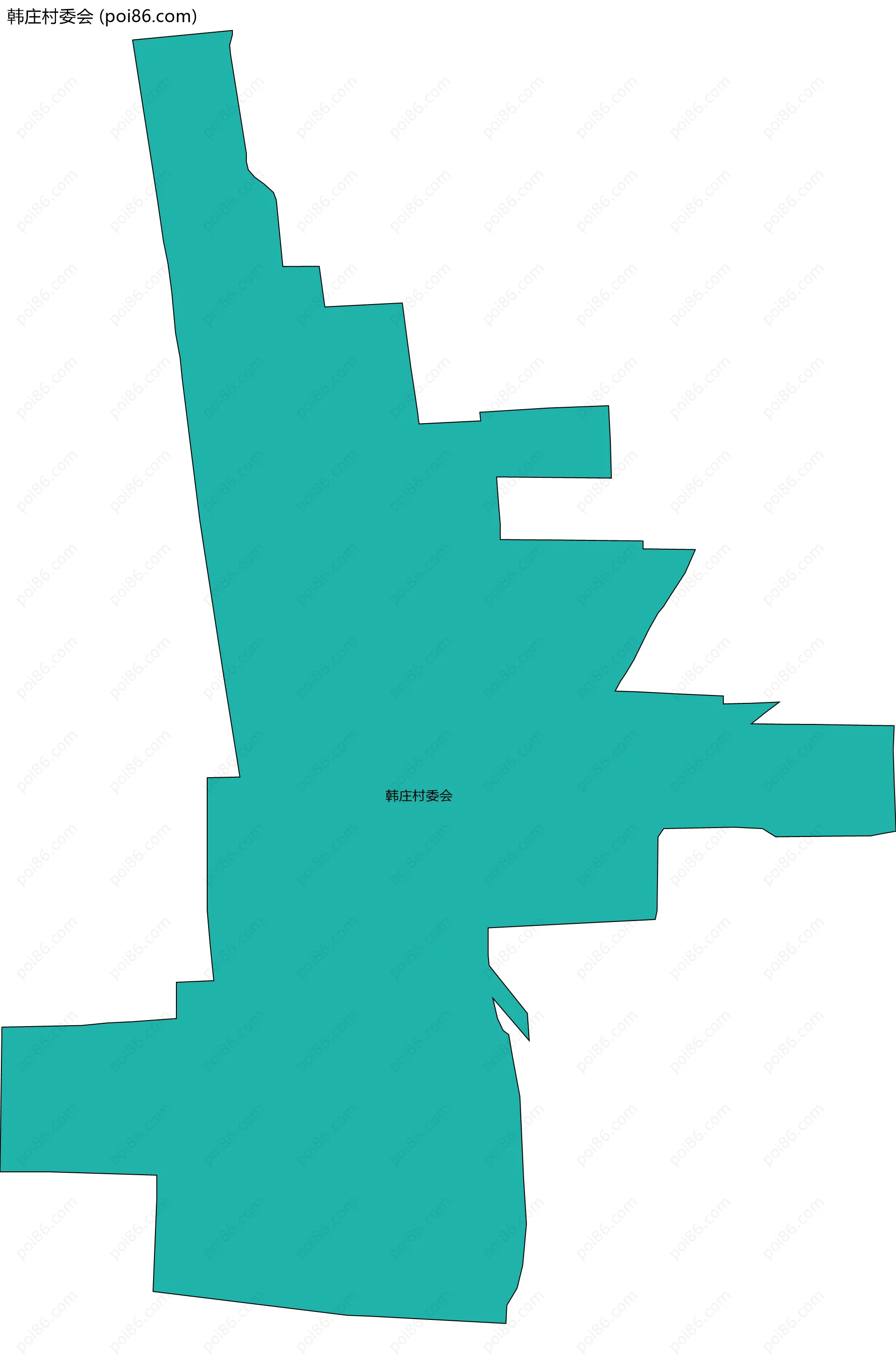韩庄村委会边界地图