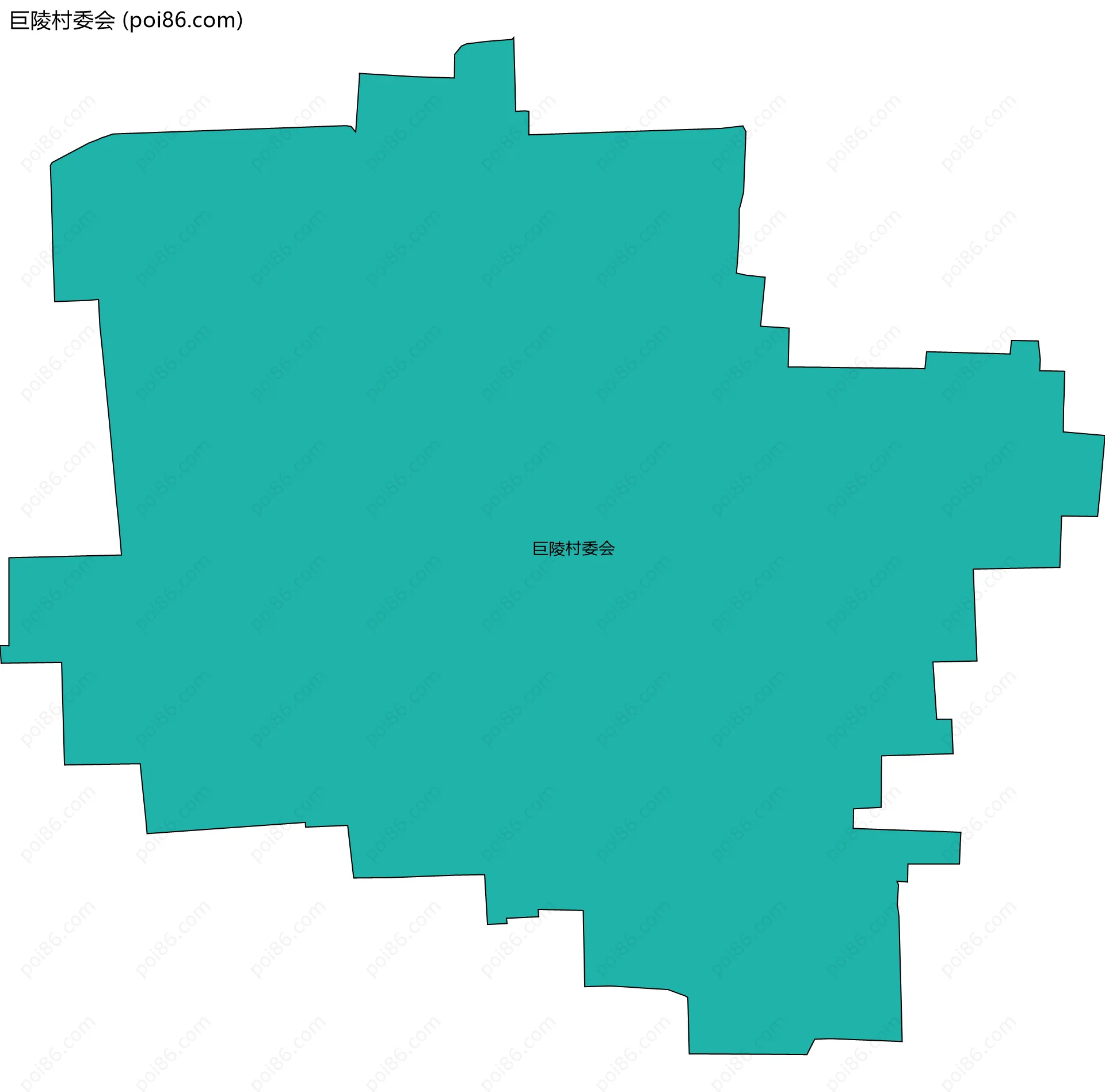 巨陵村委会边界地图