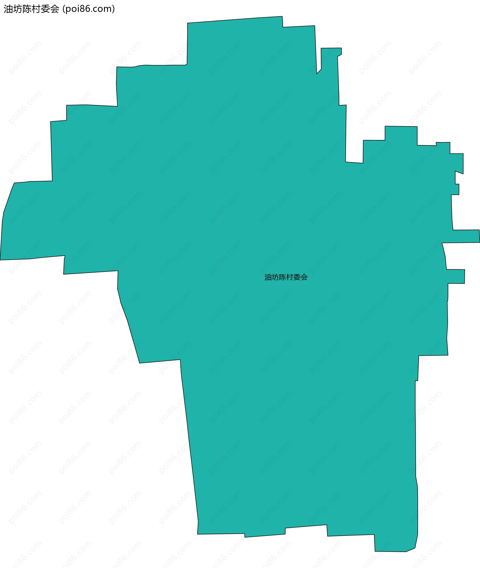 油坊陈村委会边界地图