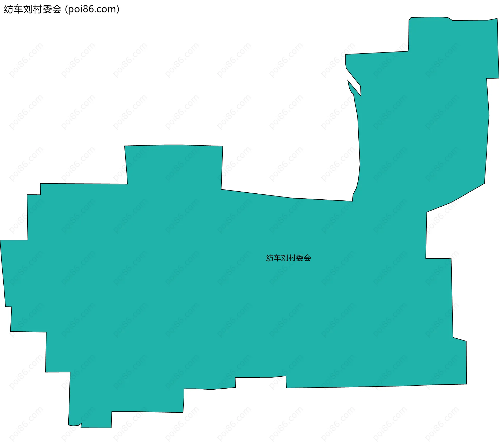 纺车刘村委会边界地图