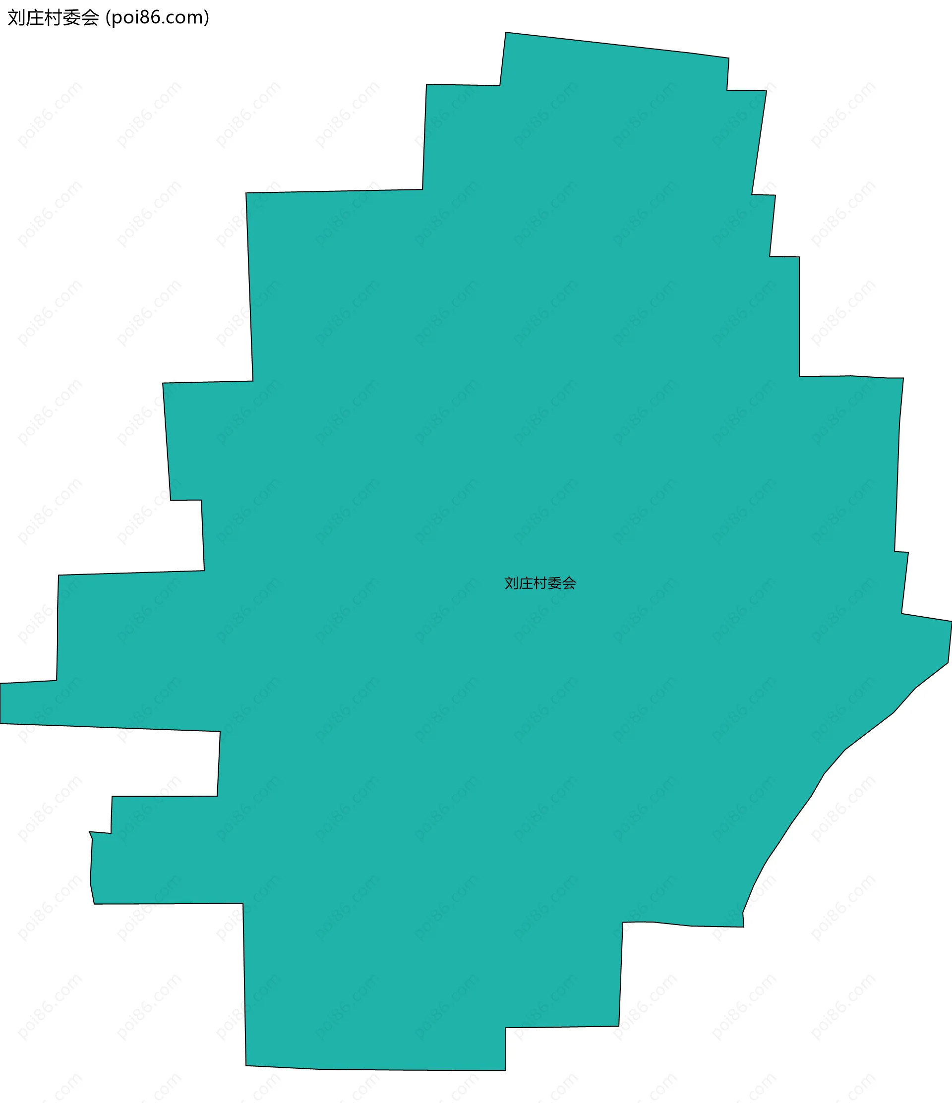 刘庄村委会边界地图