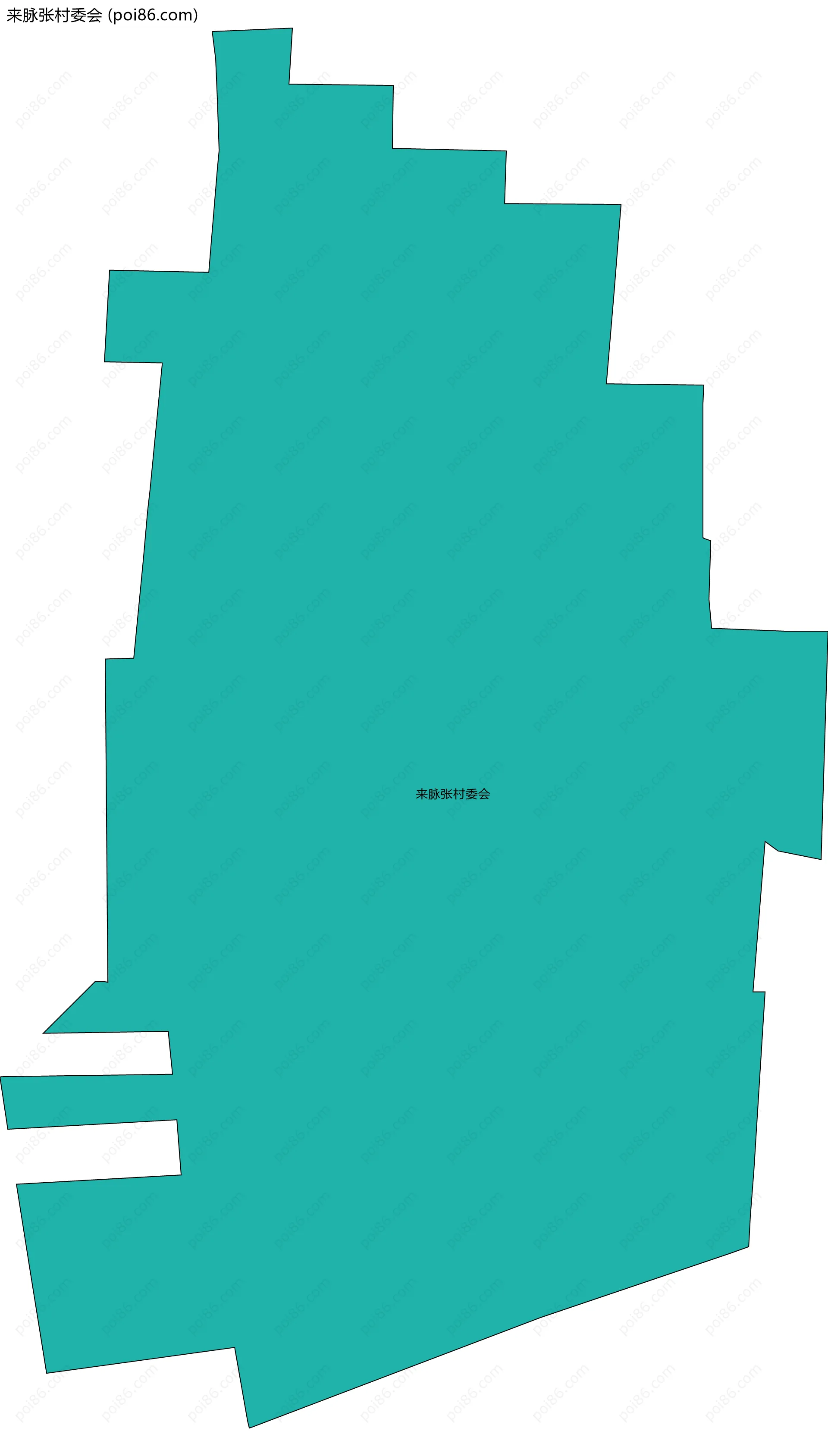 来脉张村委会边界地图