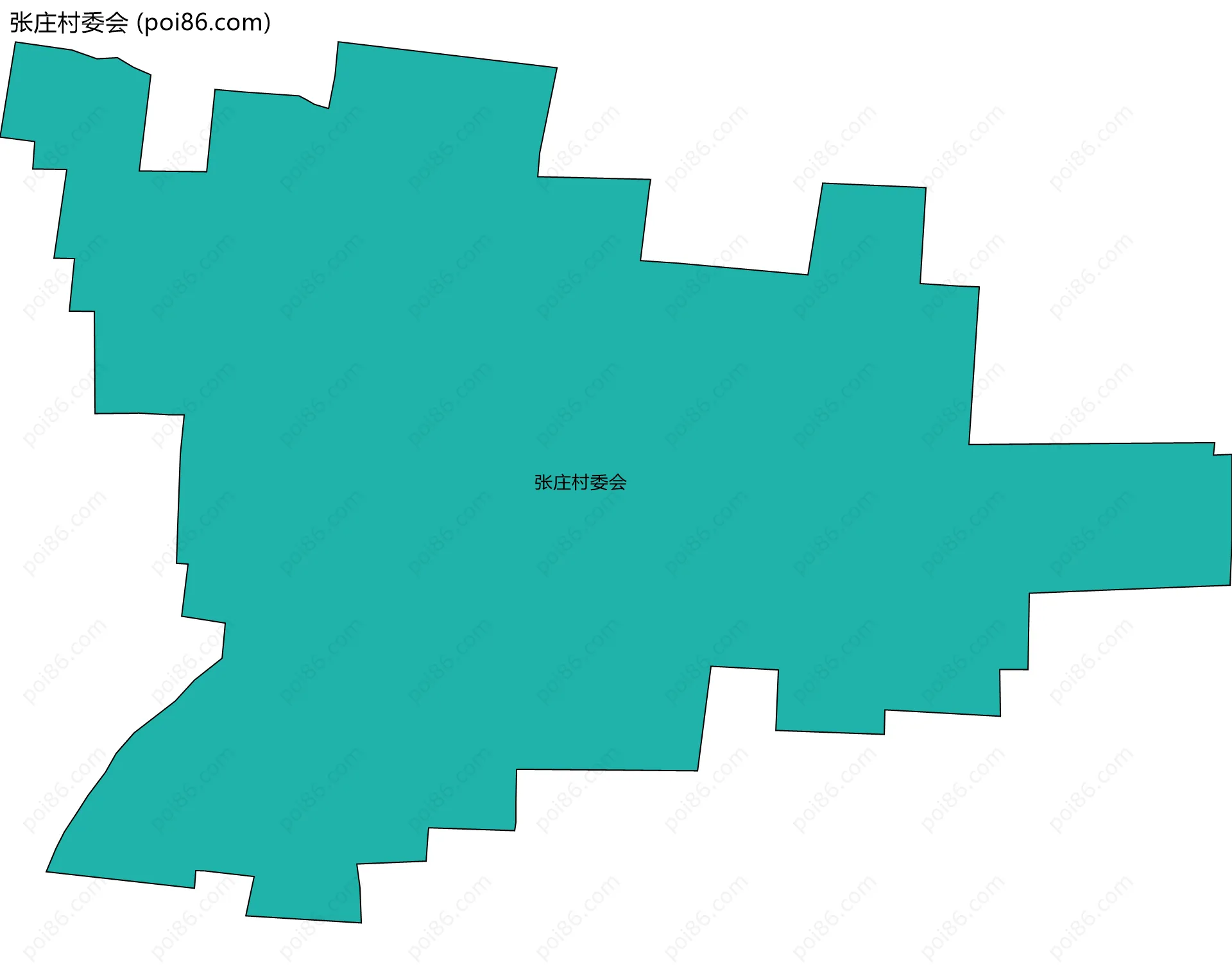 张庄村委会边界地图