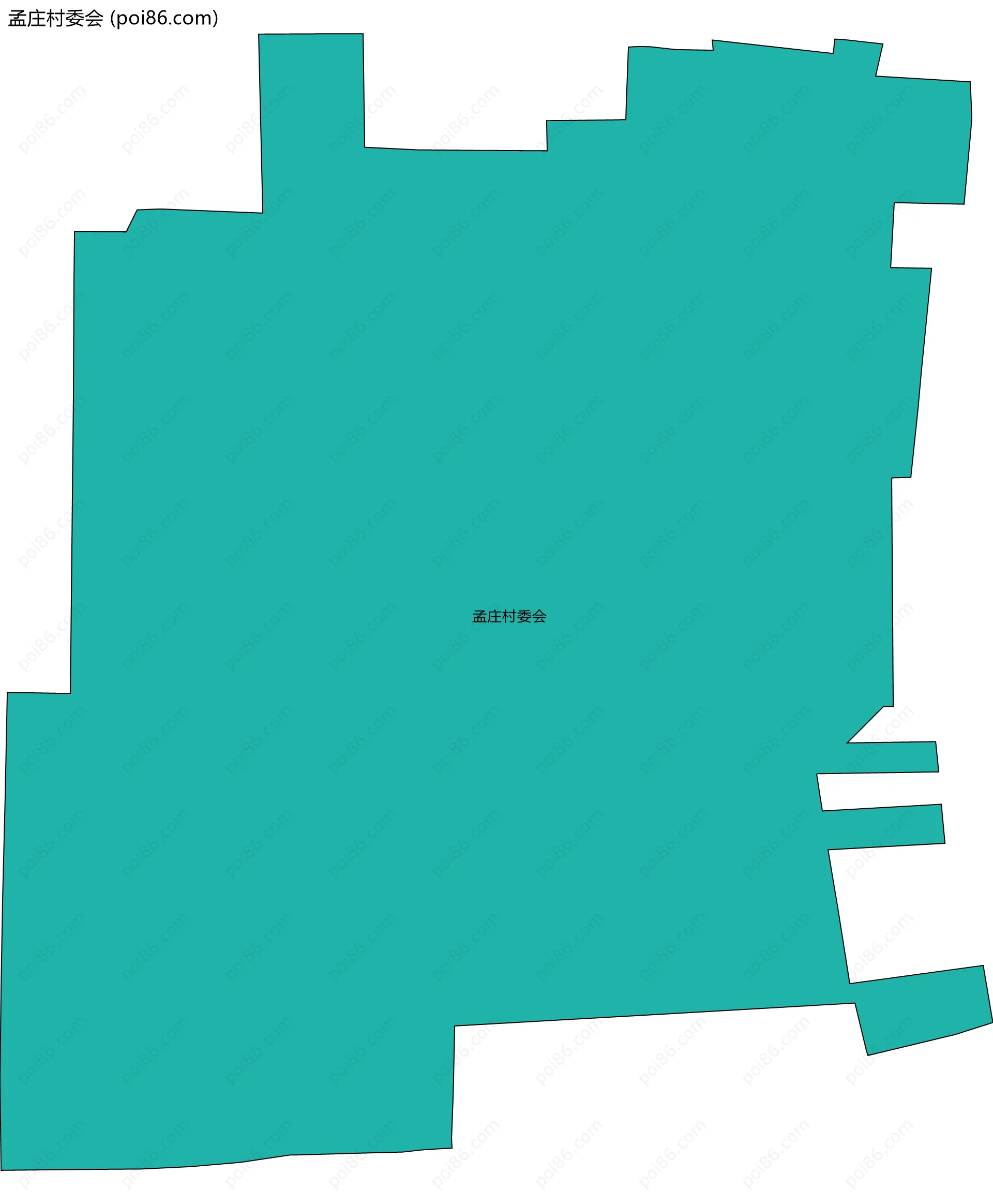 孟庄村委会边界地图