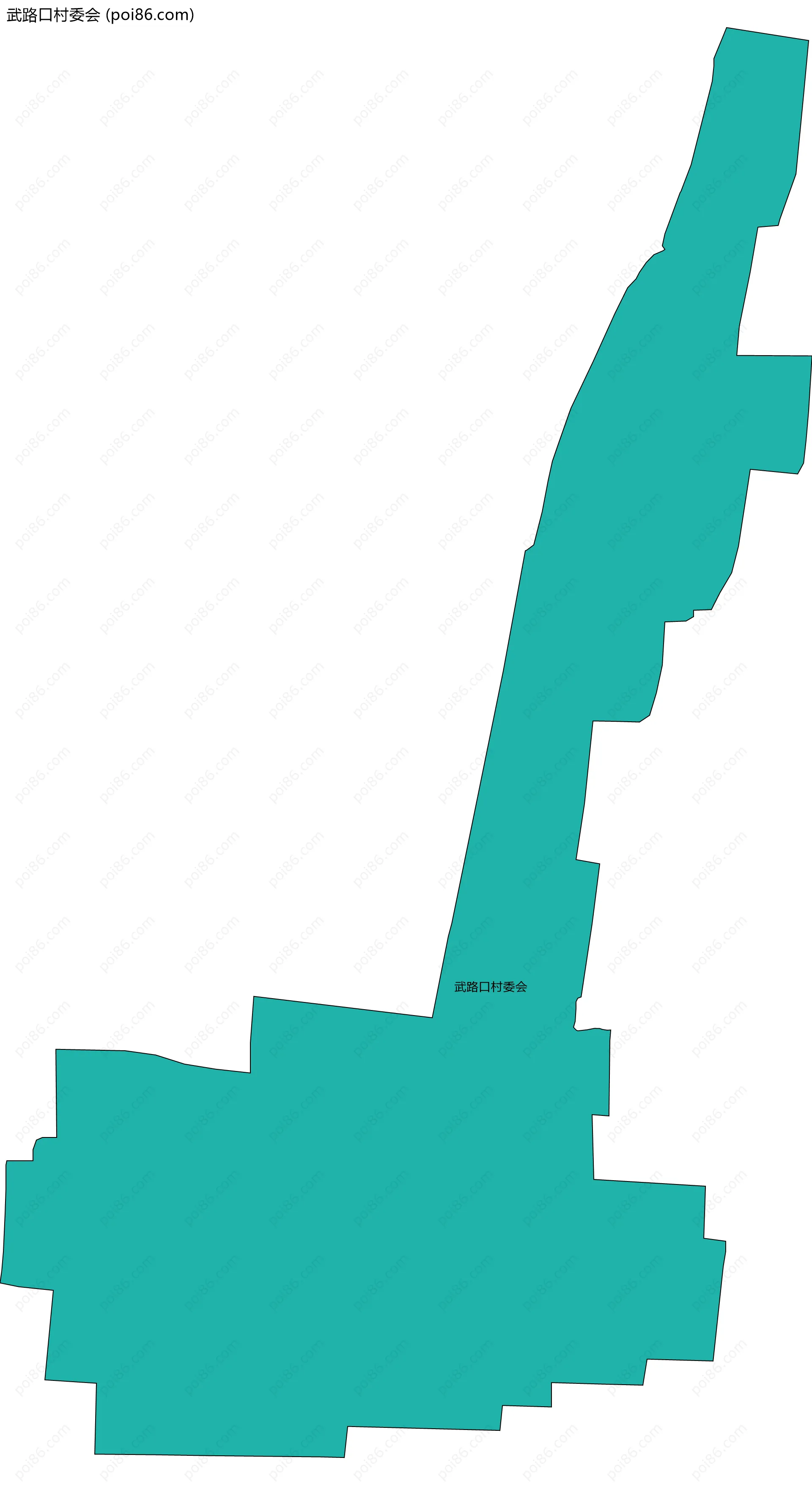 武路口村委会边界地图