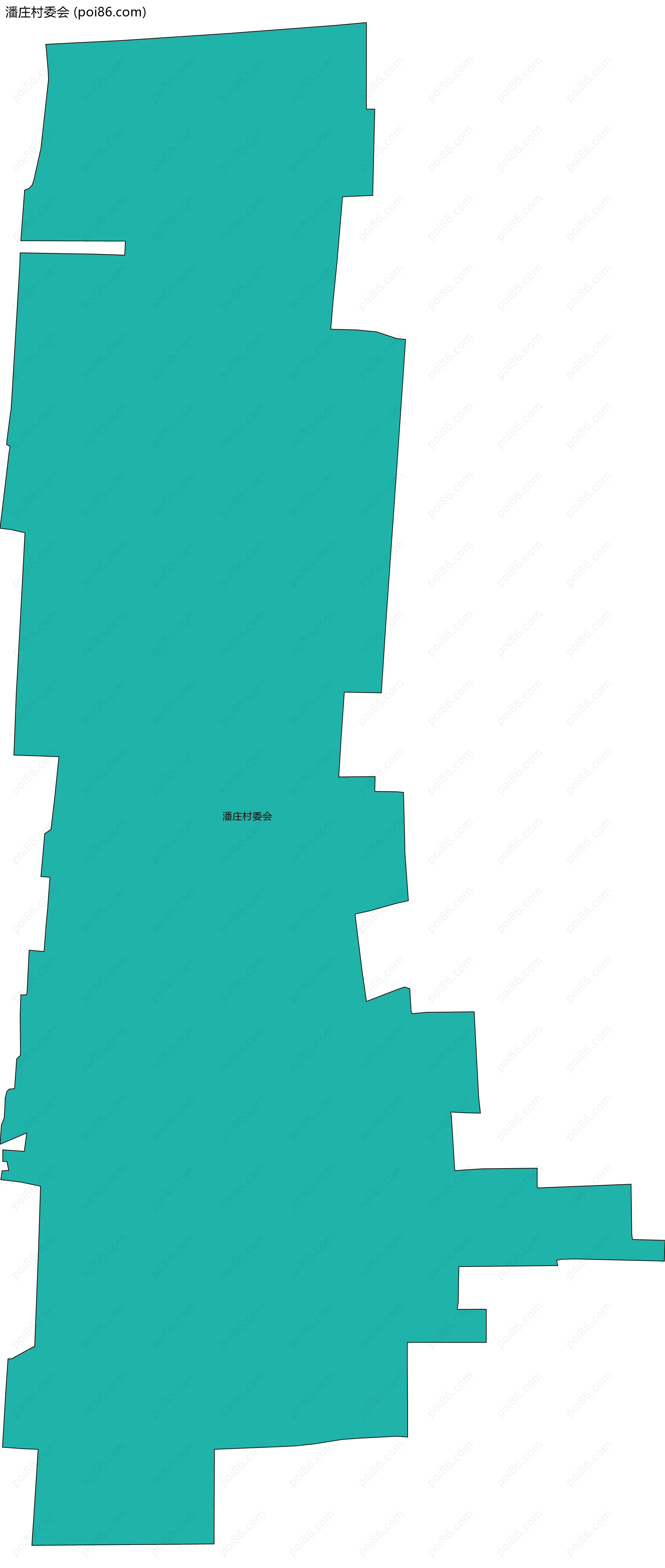 潘庄村委会边界地图
