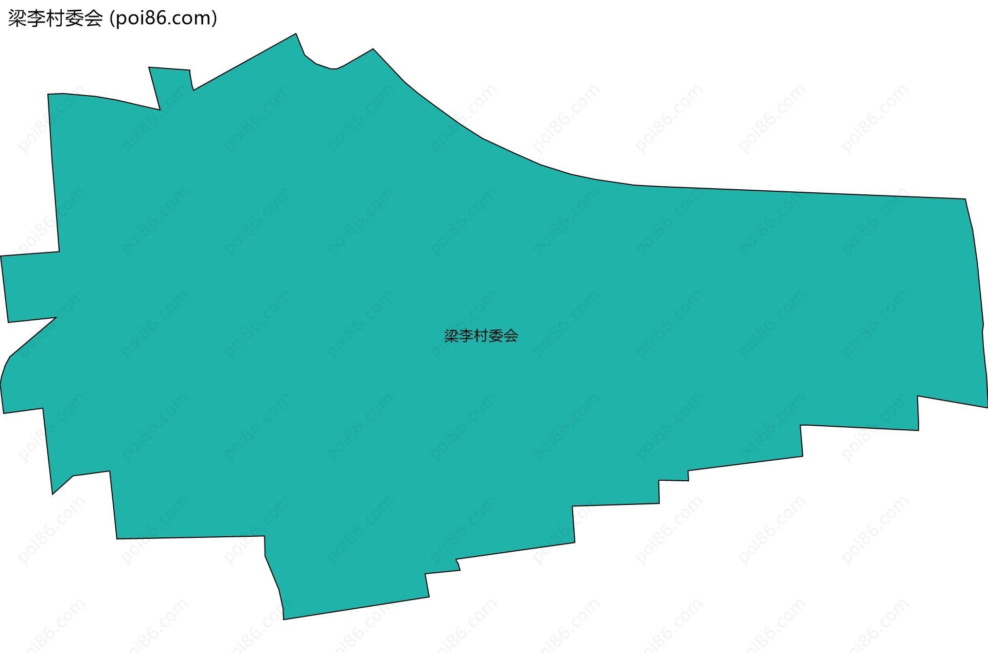 梁李村委会边界地图