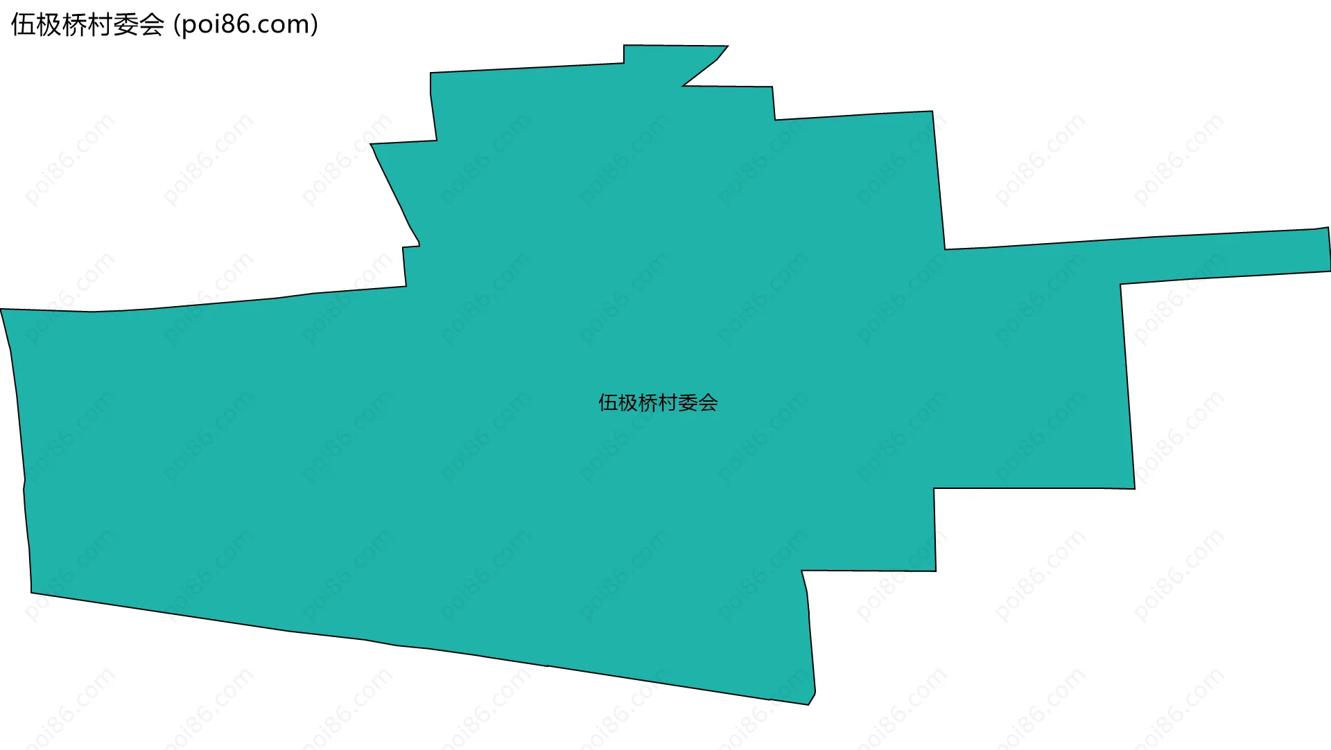 伍极桥村委会边界地图