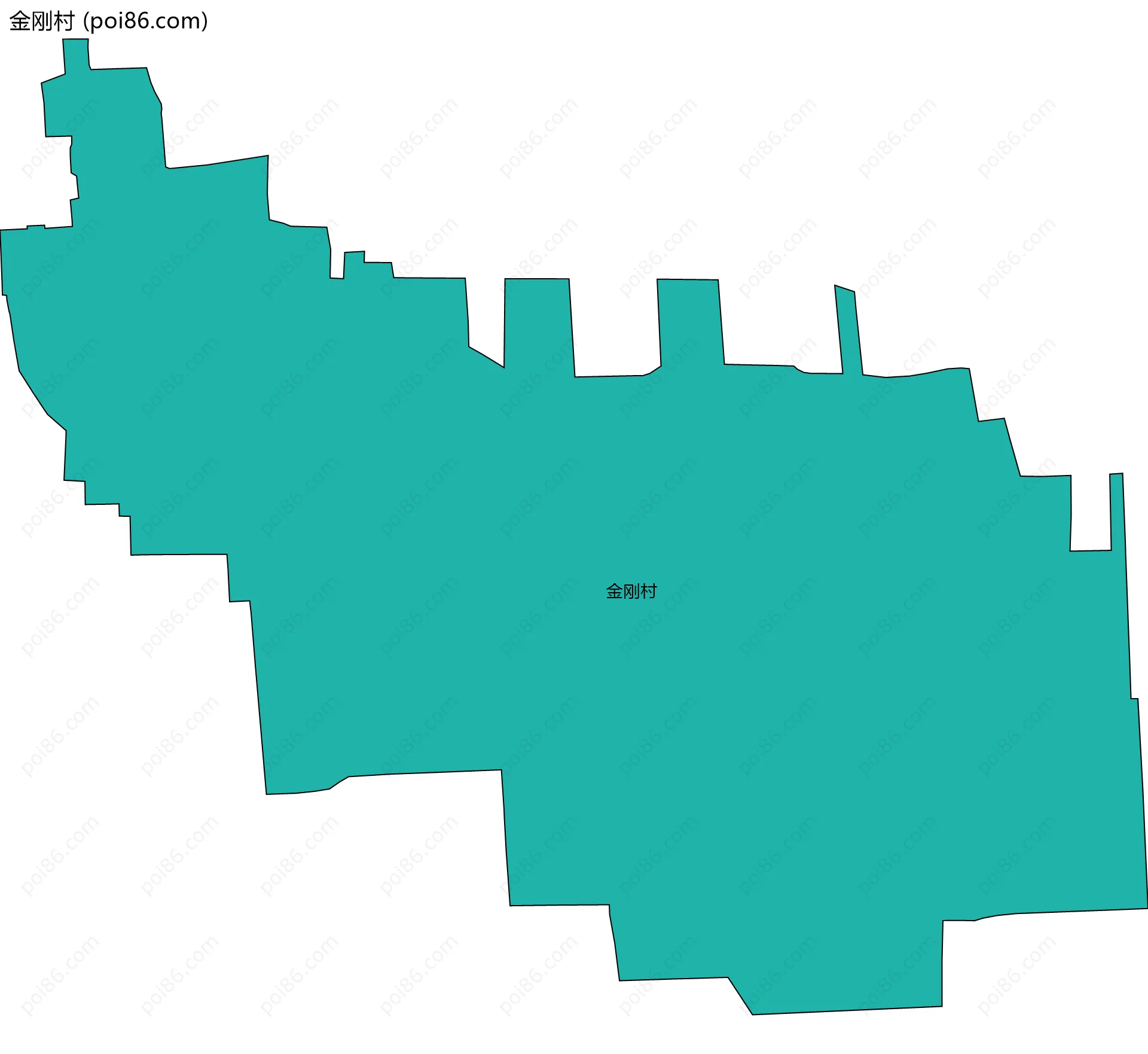 金刚村边界地图