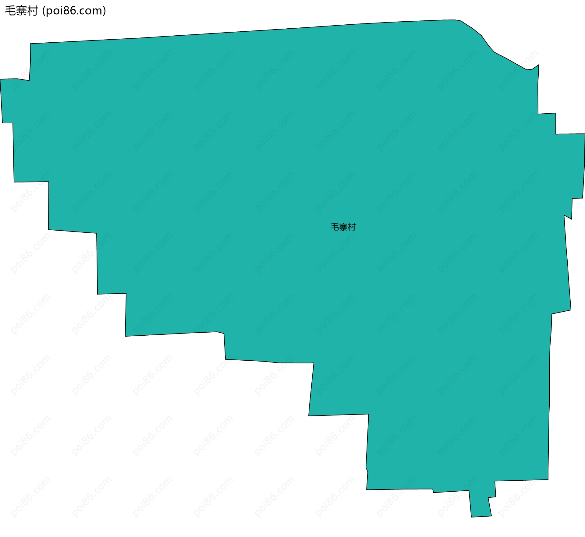 毛寨村边界地图