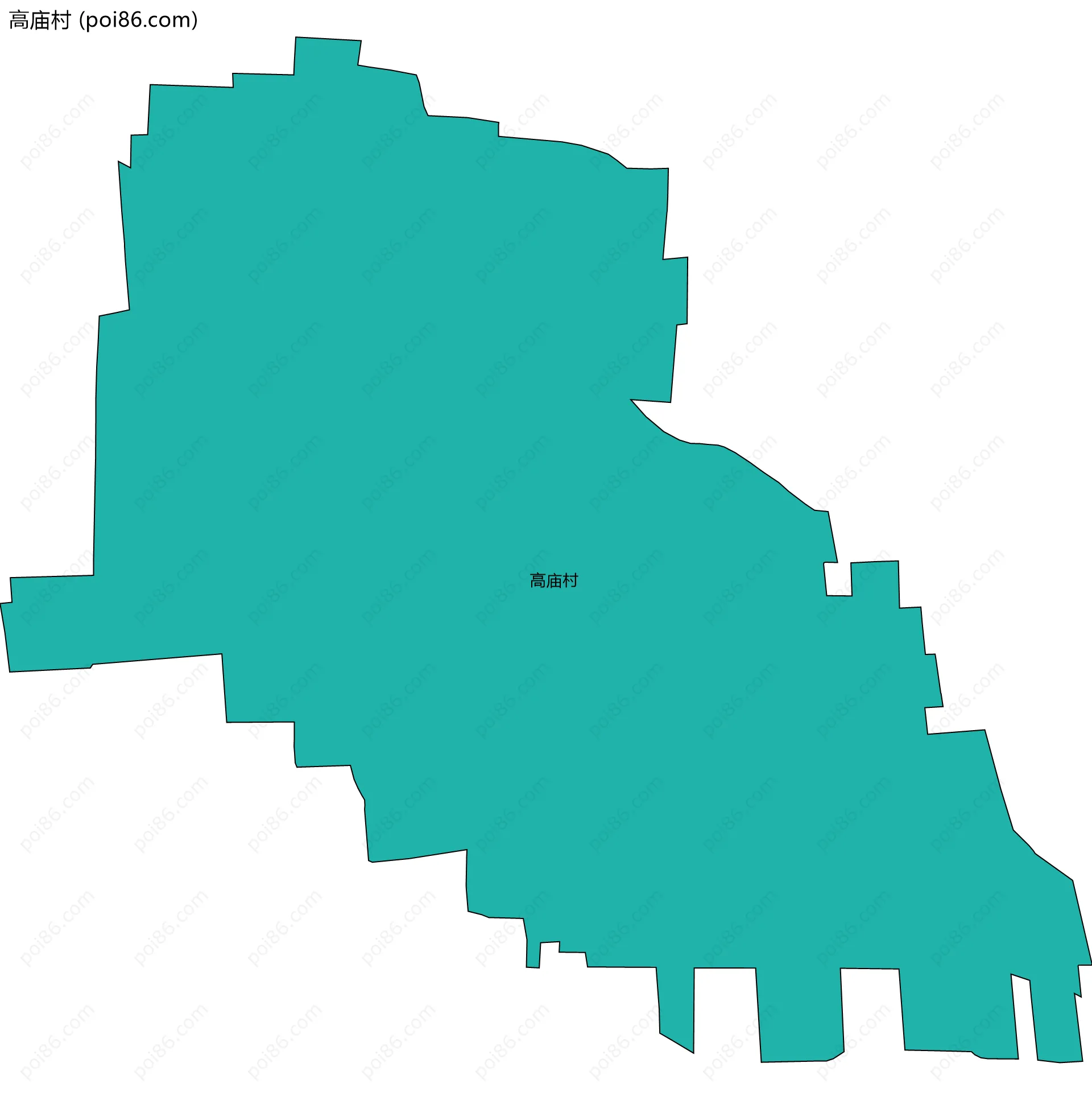 高庙村边界地图