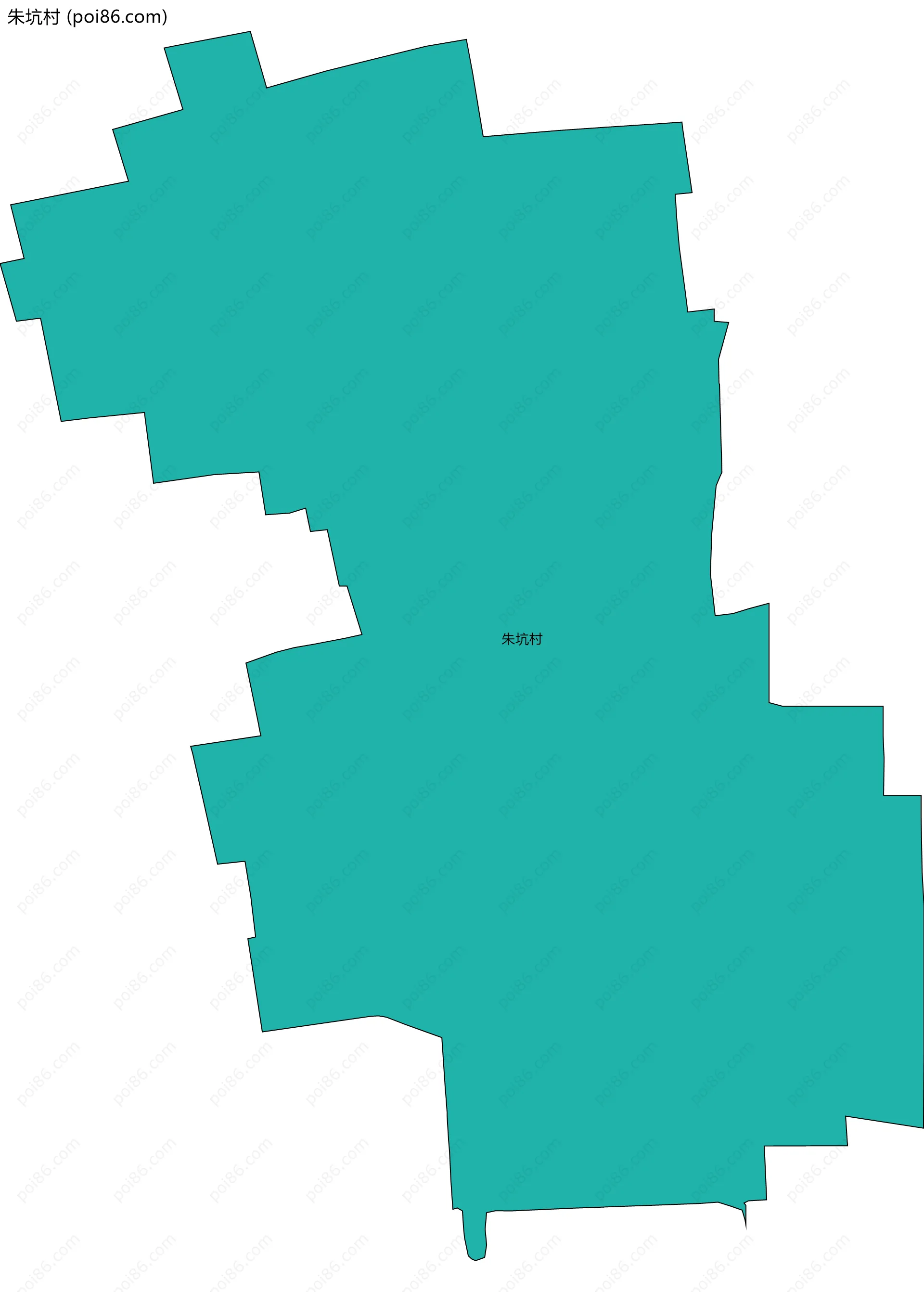 朱坑村边界地图