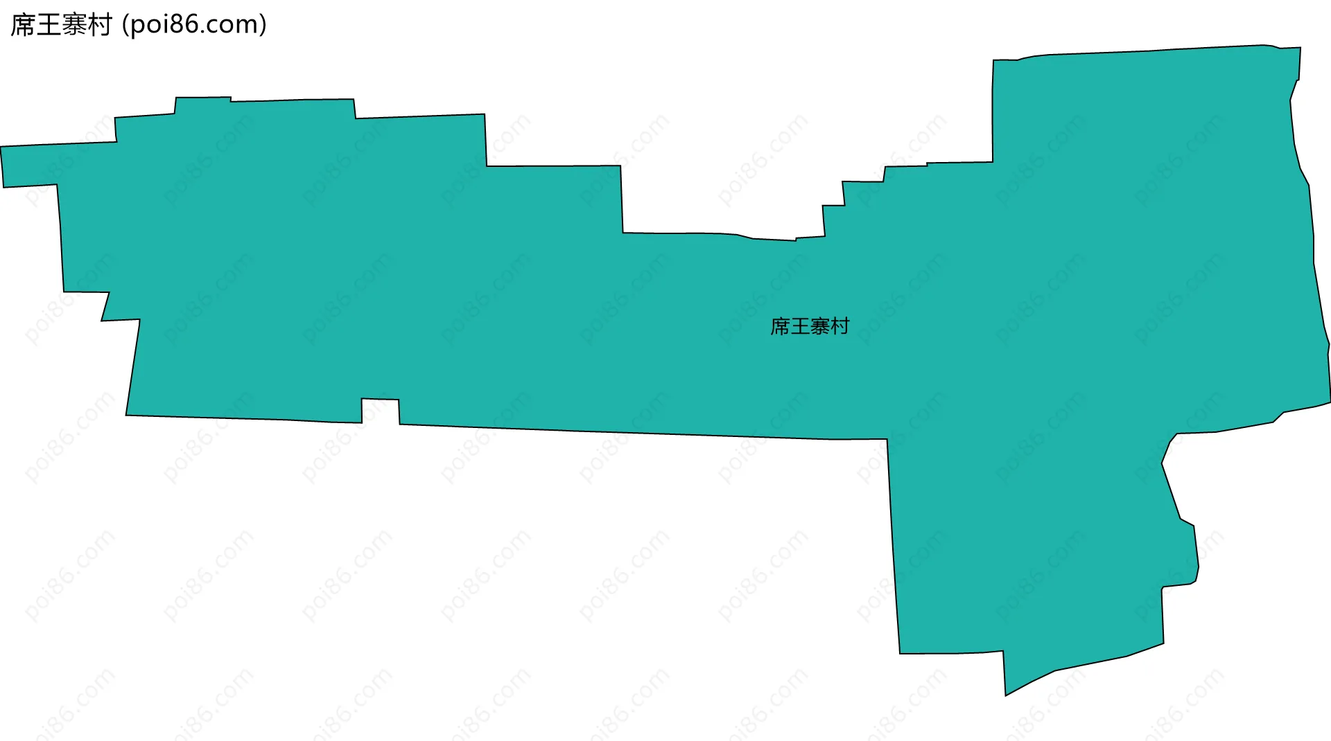 席王寨村边界地图