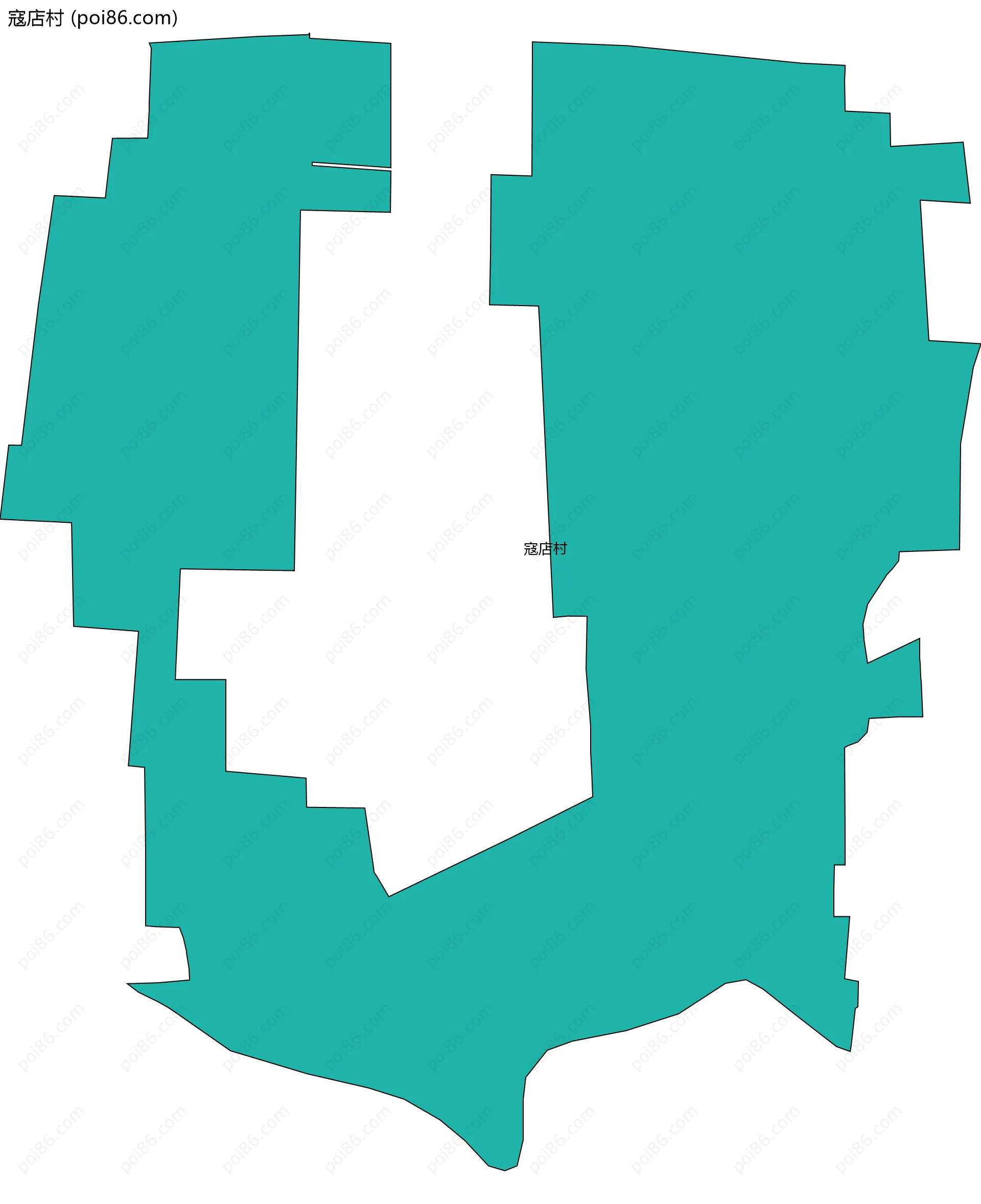 寇店村边界地图