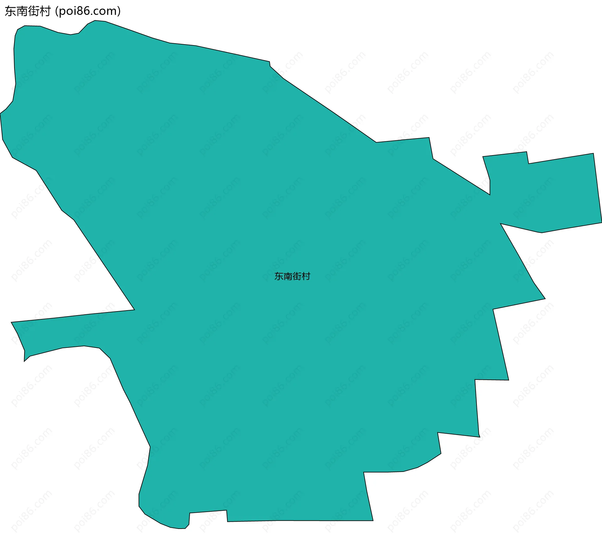 东南街村边界地图