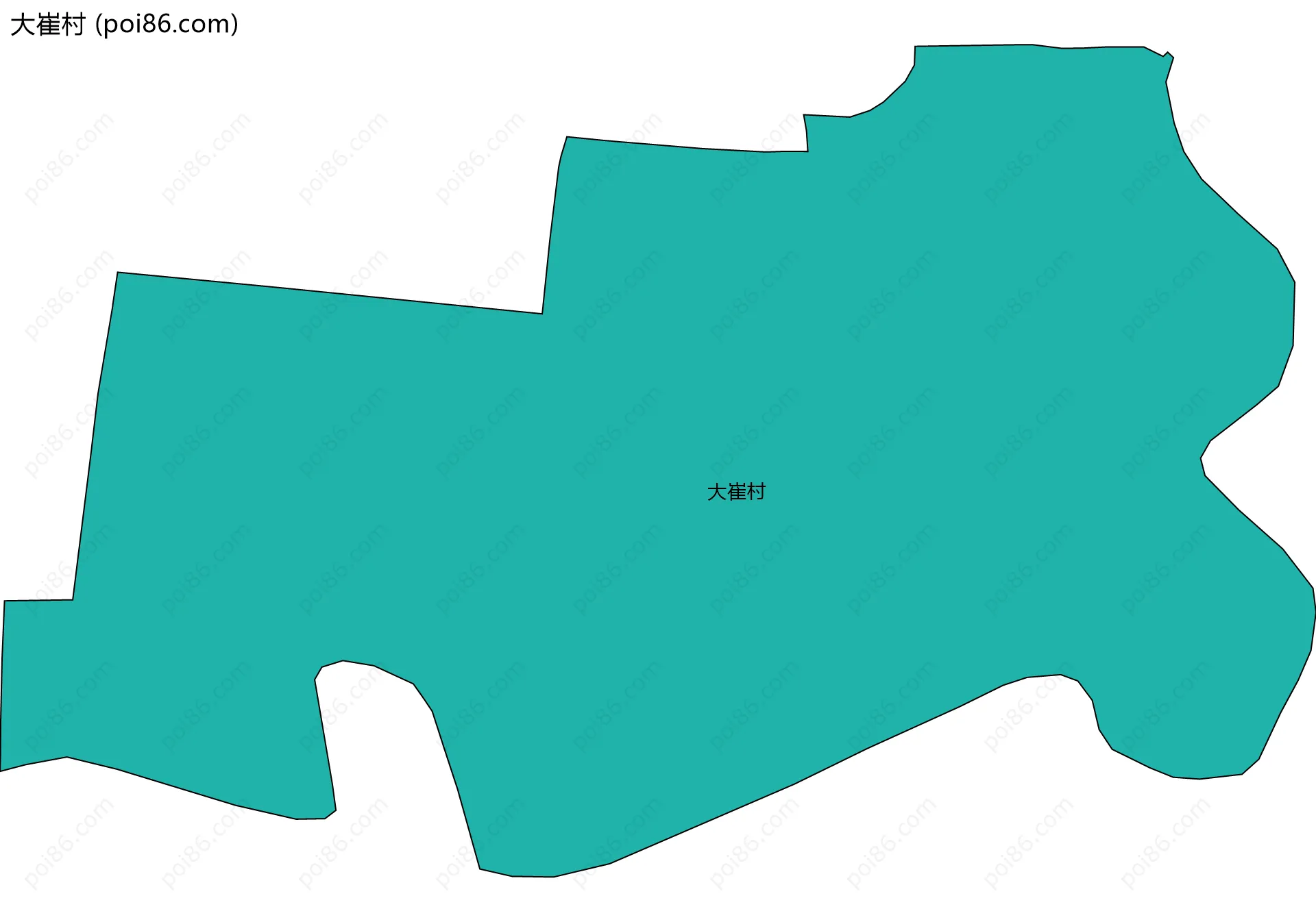 大崔村边界地图