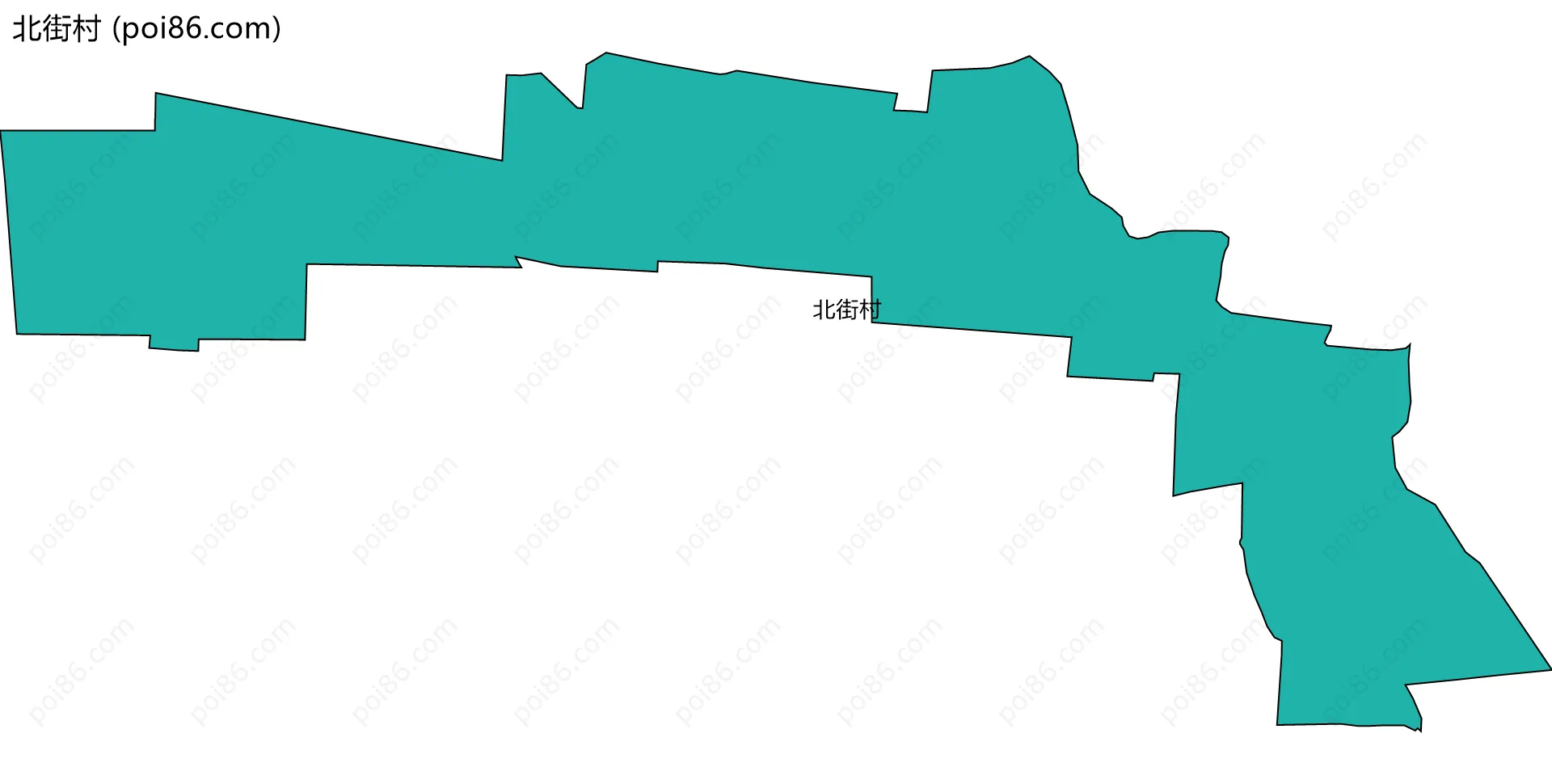 北街村边界地图