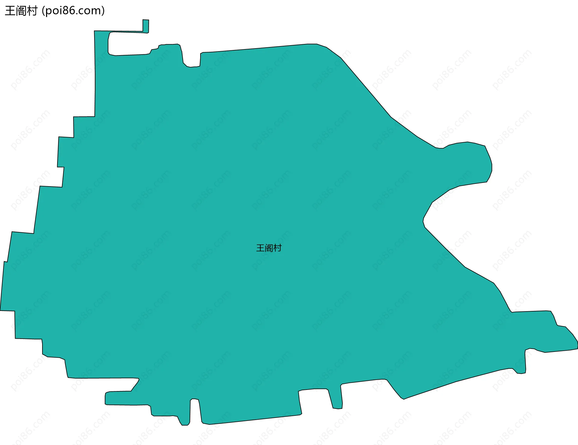 王阁村边界地图