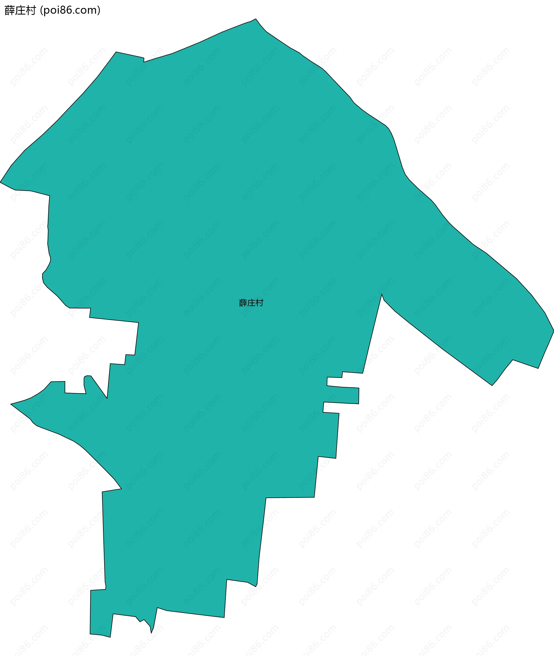 薛庄村边界地图