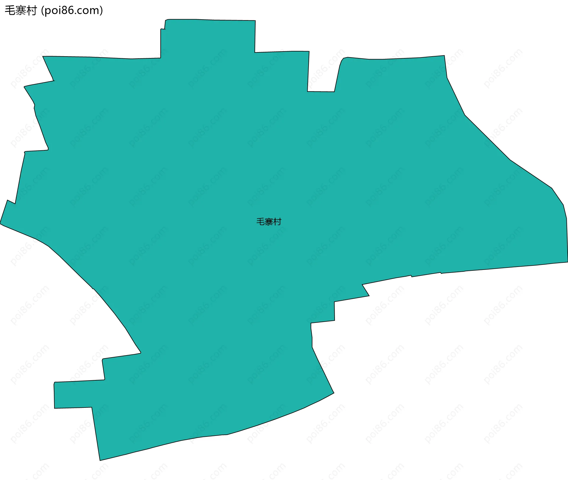 毛寨村边界地图