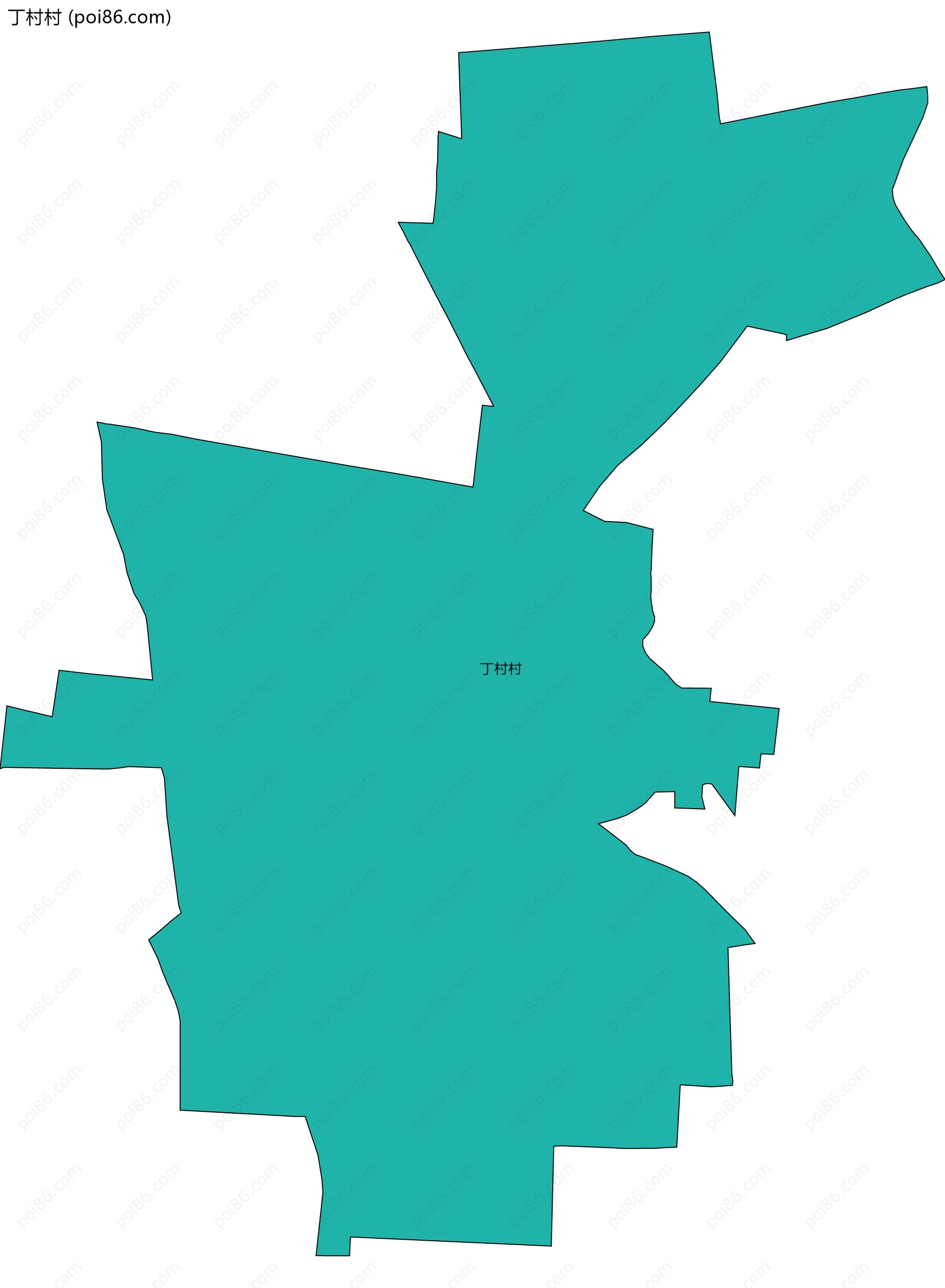 丁村村边界地图