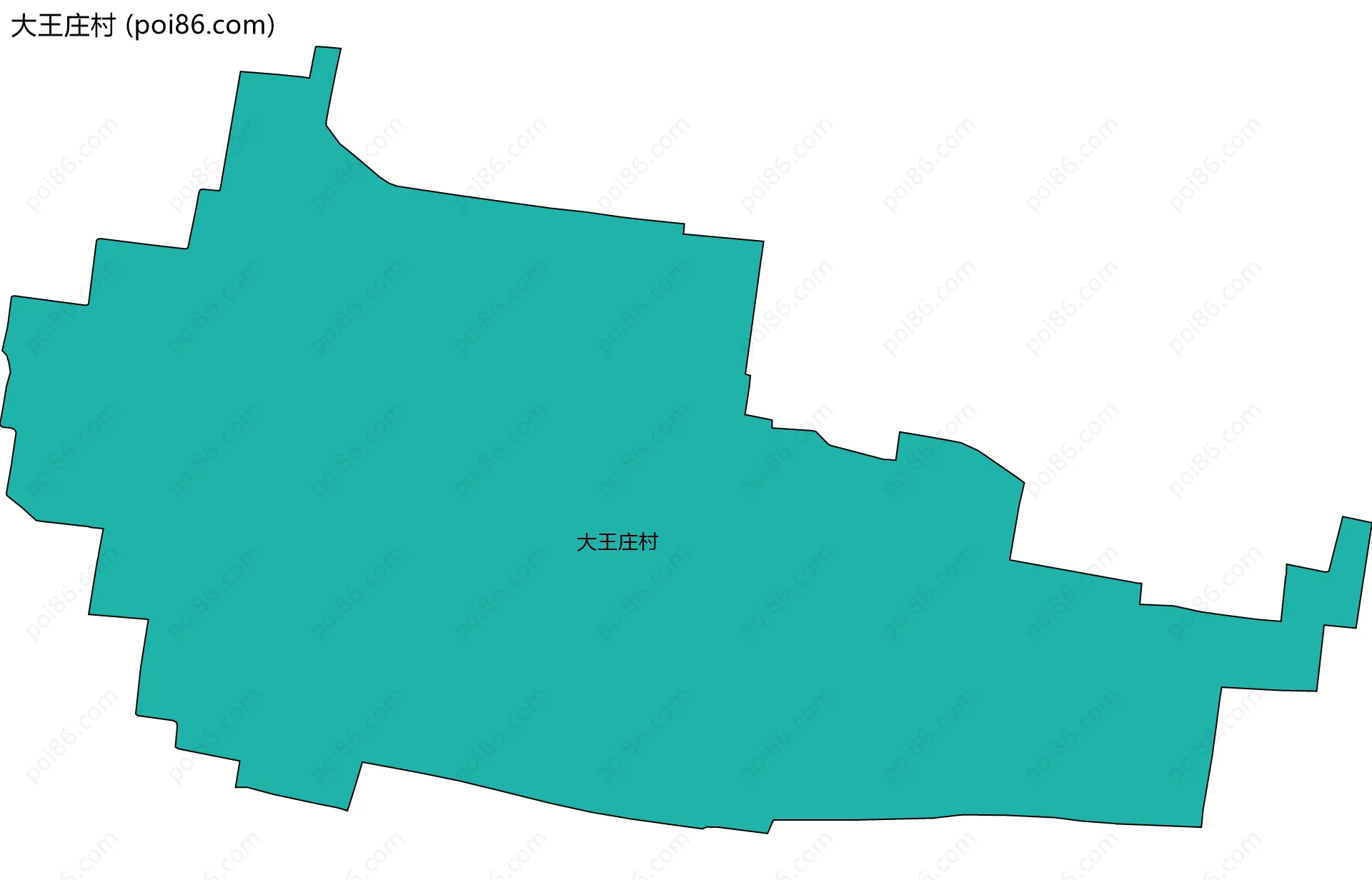 大王庄村边界地图