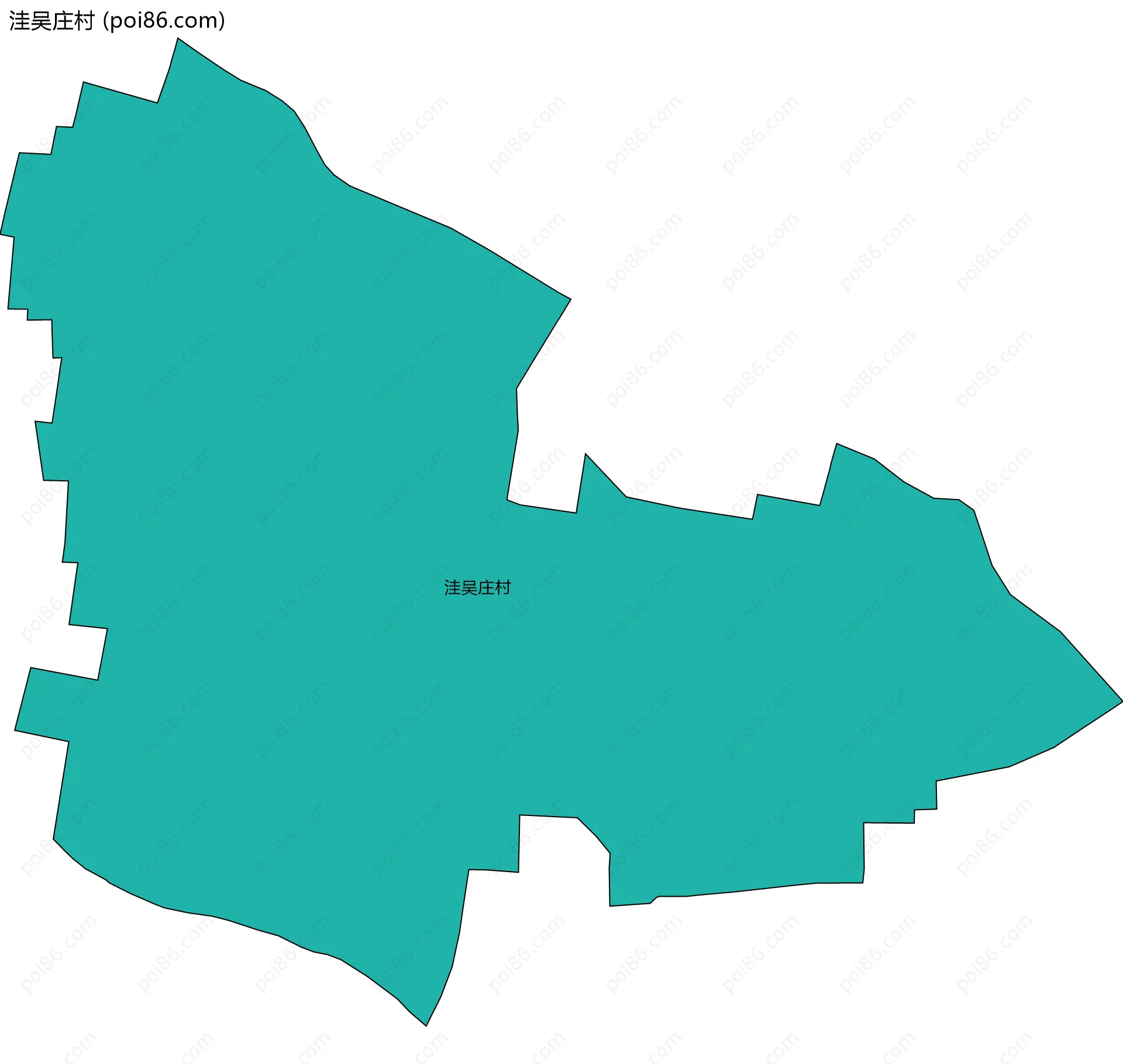 洼吴庄村边界地图