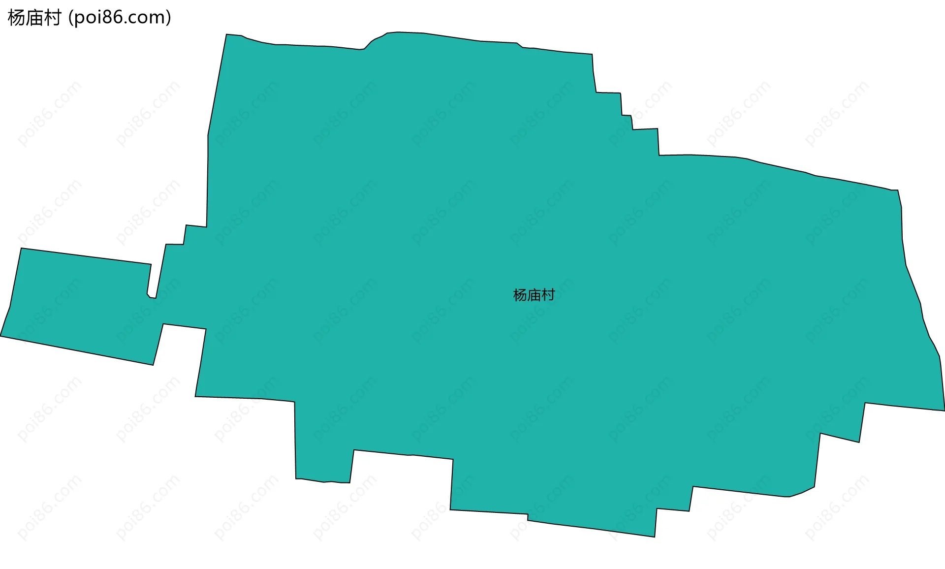 杨庙村边界地图