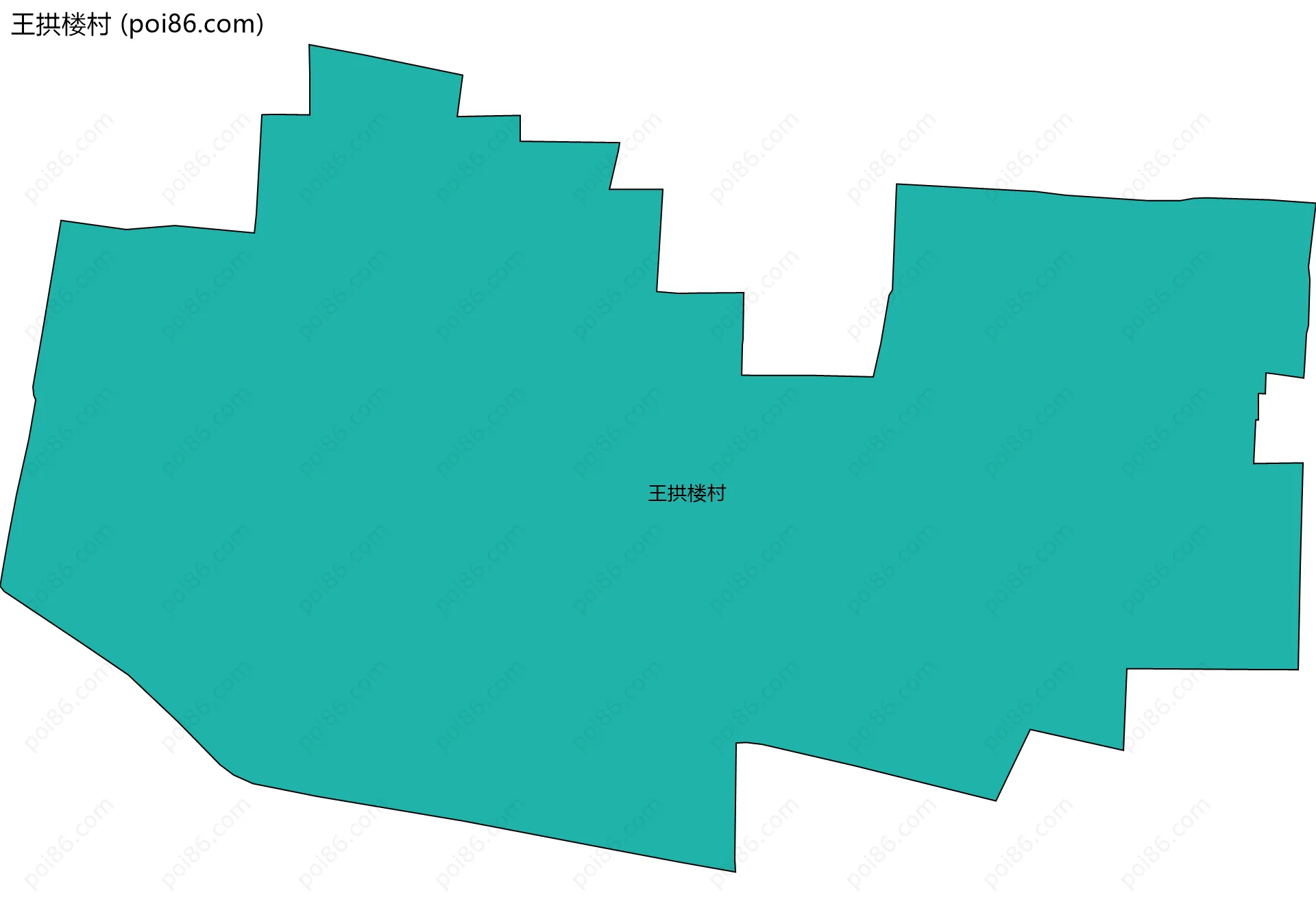 王拱楼村边界地图