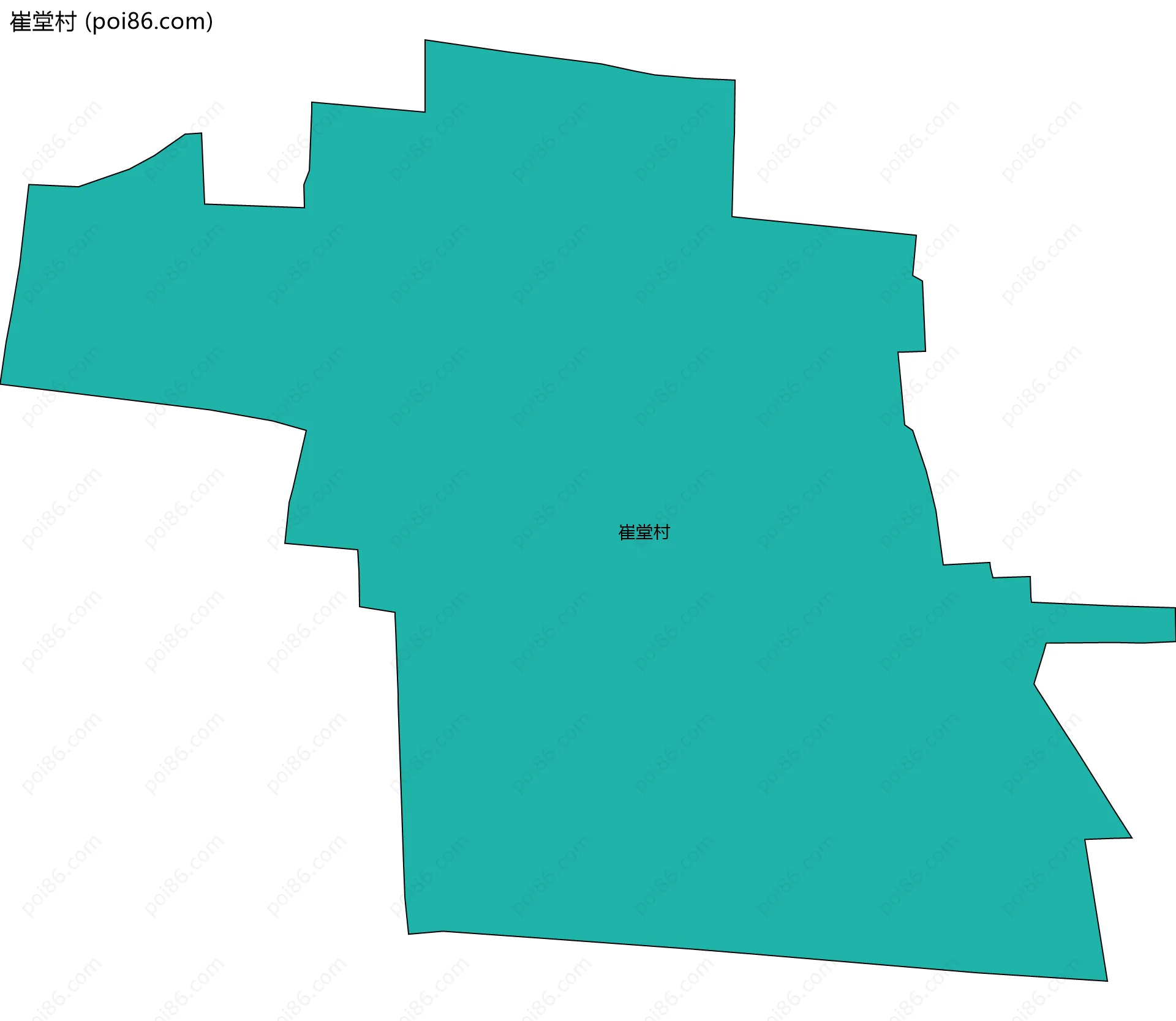 崔堂村边界地图