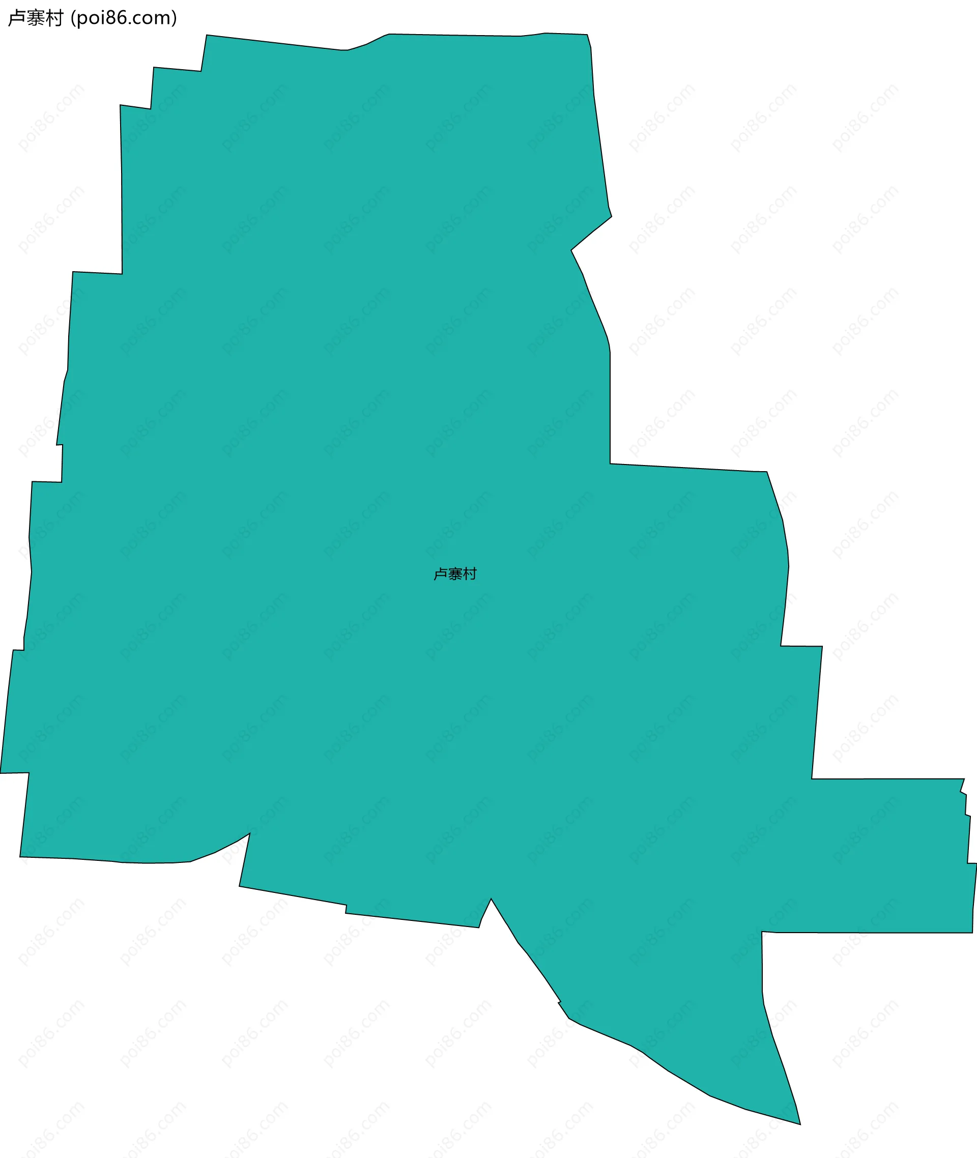 卢寨村边界地图