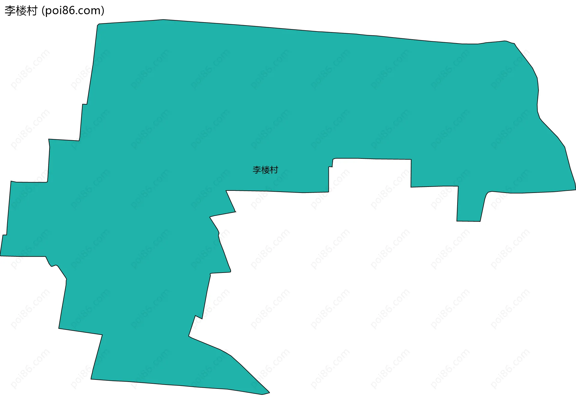 李楼村边界地图