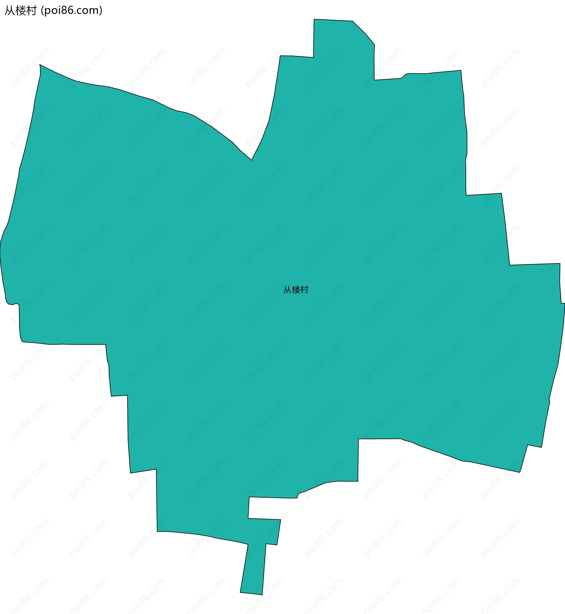 从楼村边界地图