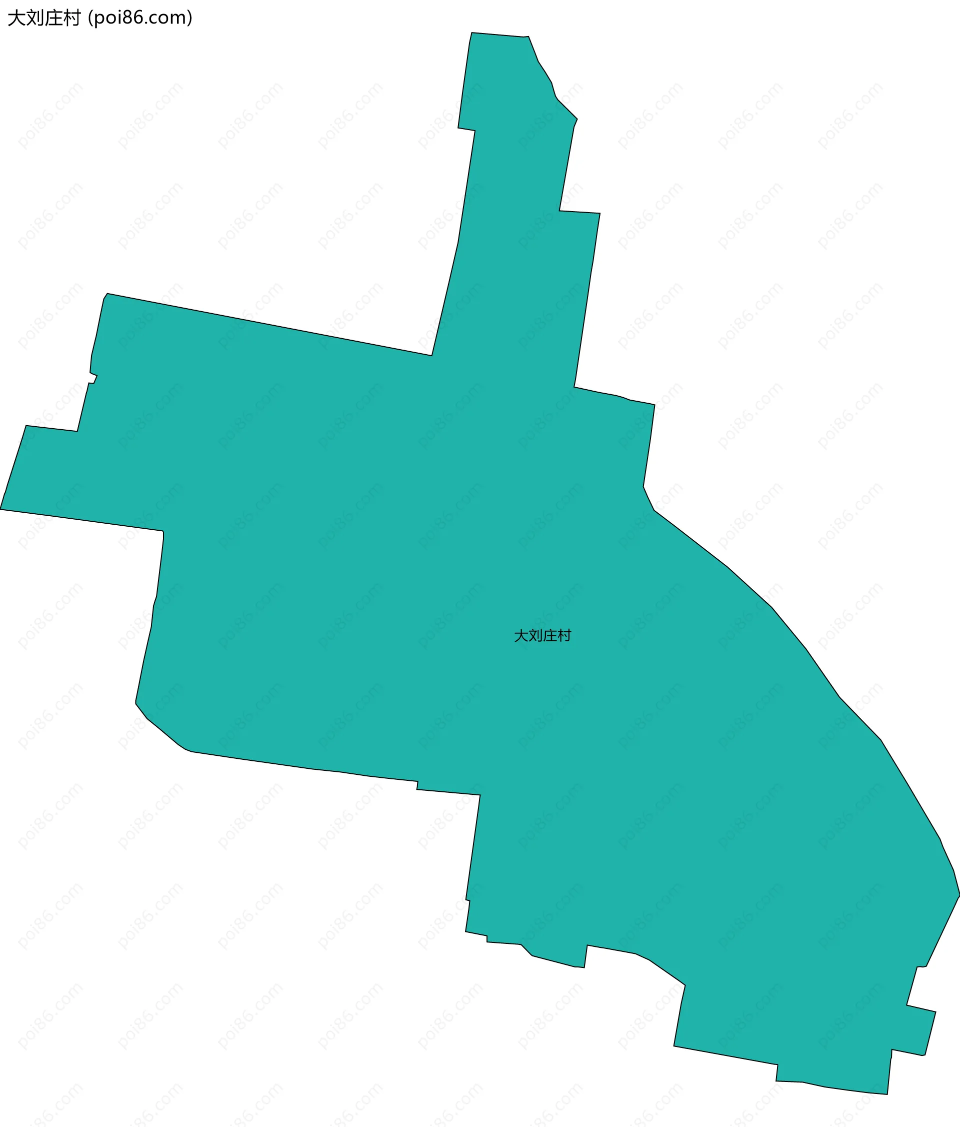 大刘庄村边界地图