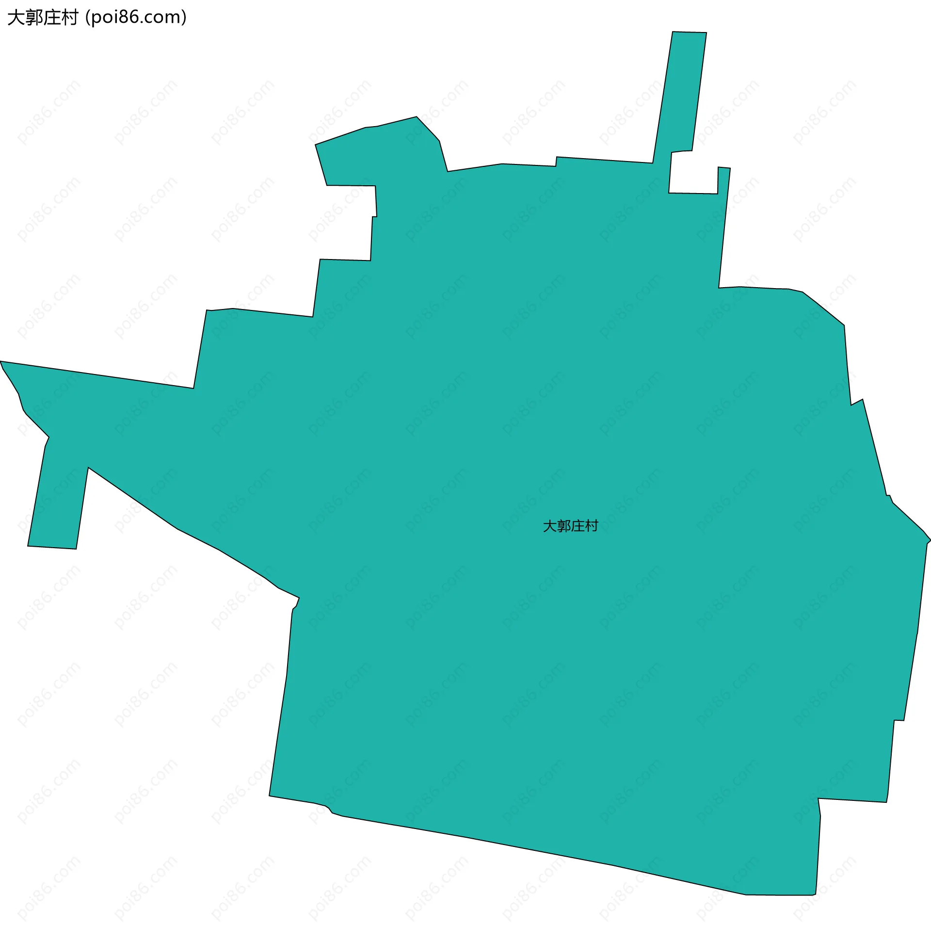 大郭庄村边界地图
