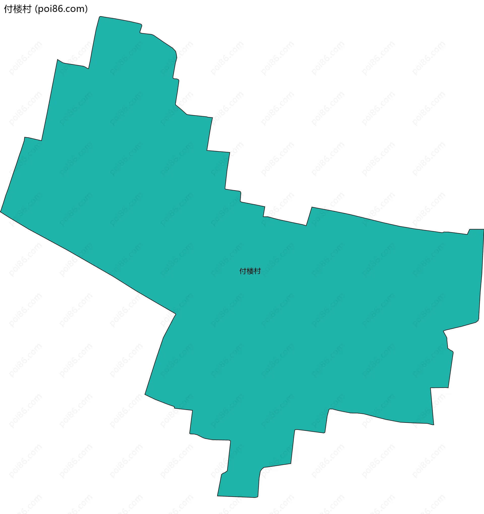 付楼村边界地图