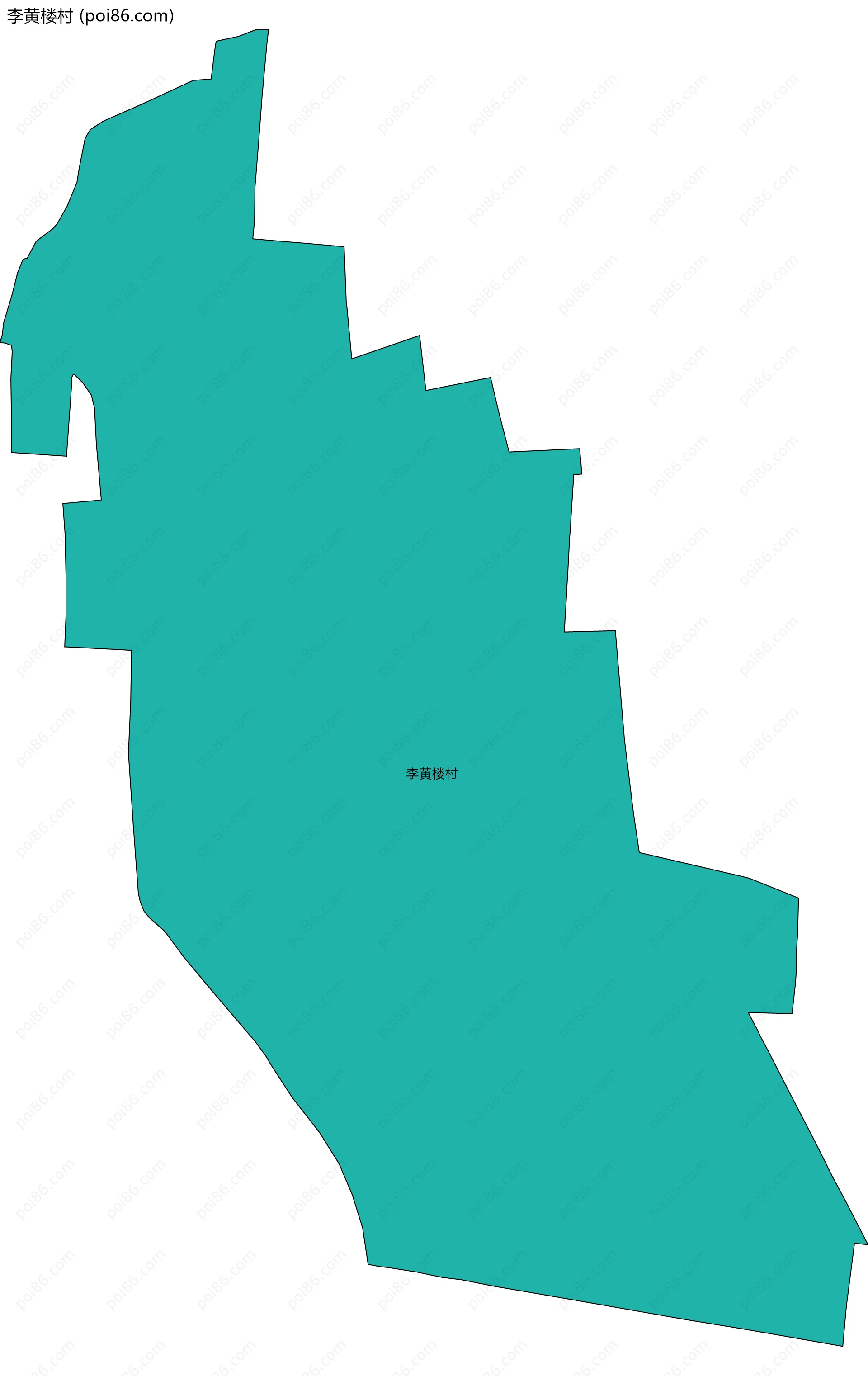 李黄楼村边界地图