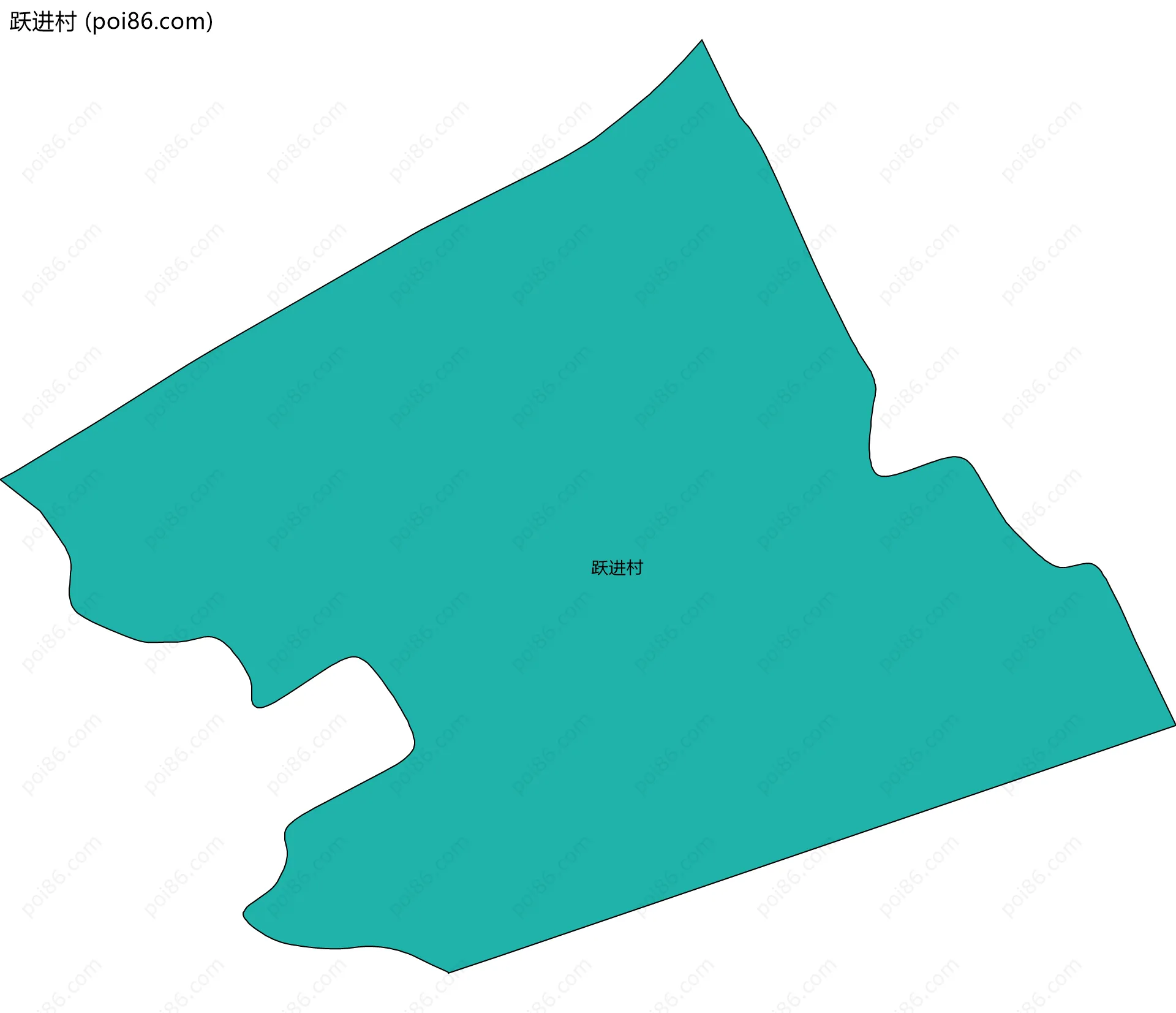 跃进村边界地图