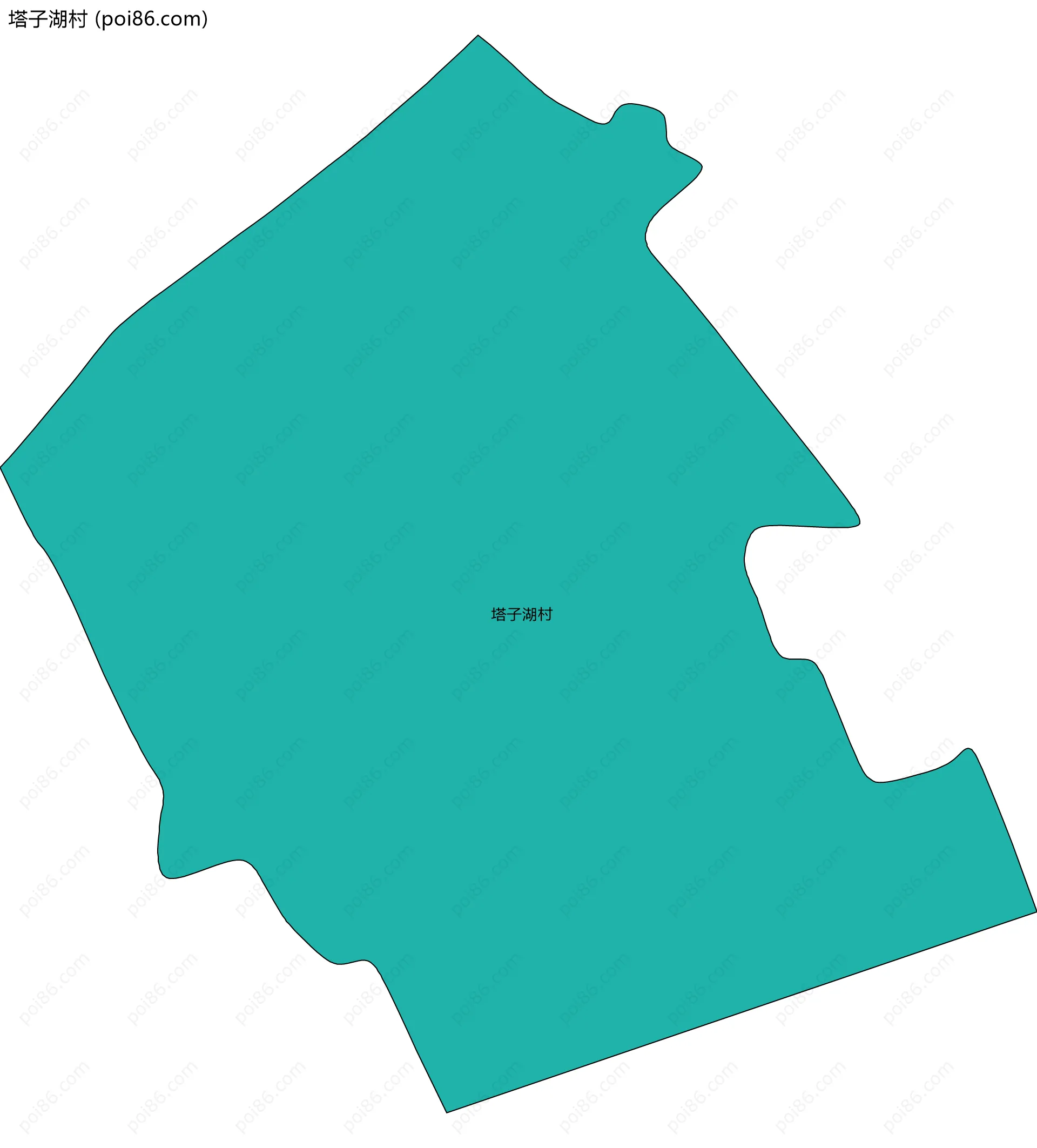 塔子湖村边界地图