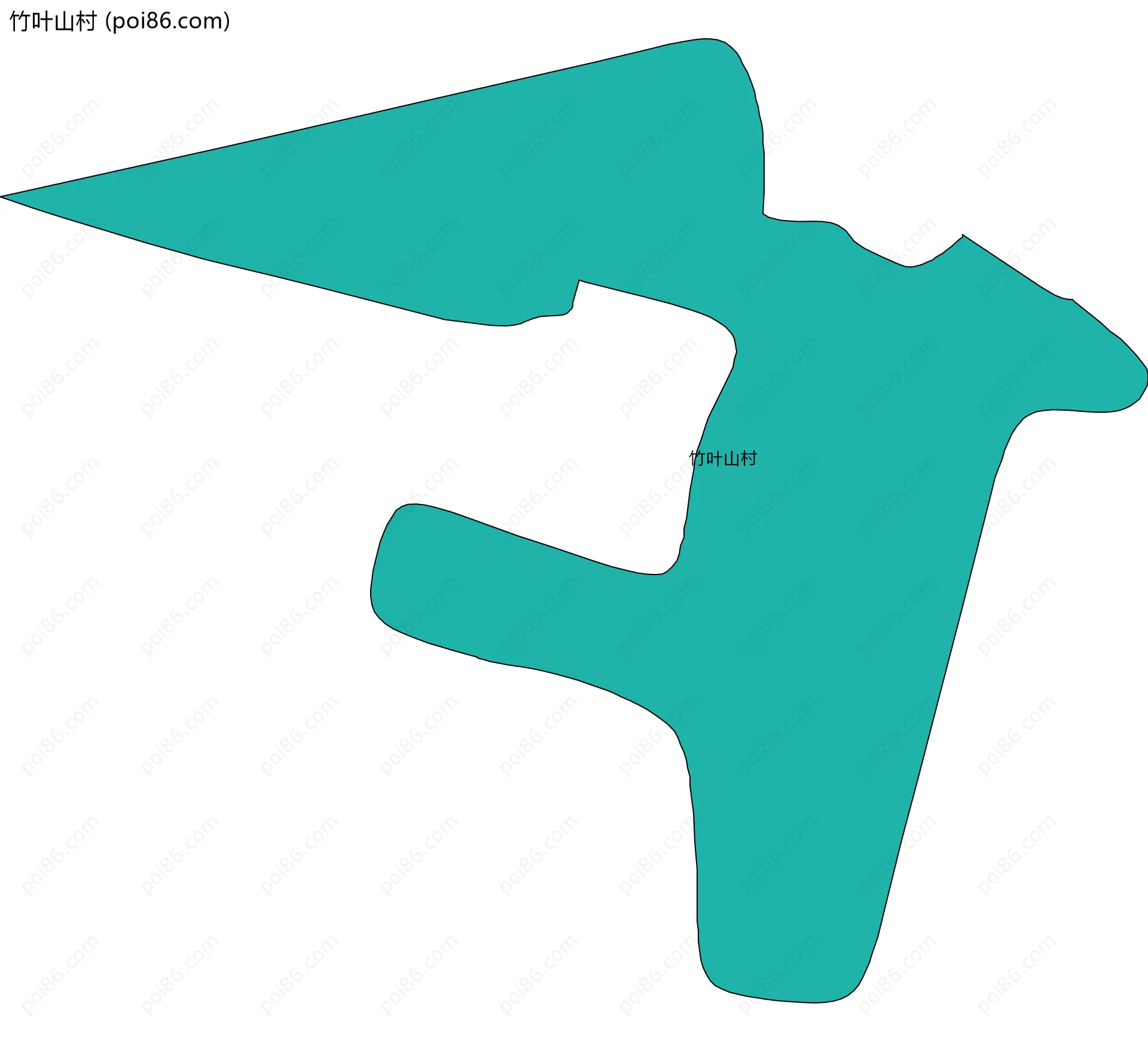 竹叶山村边界地图