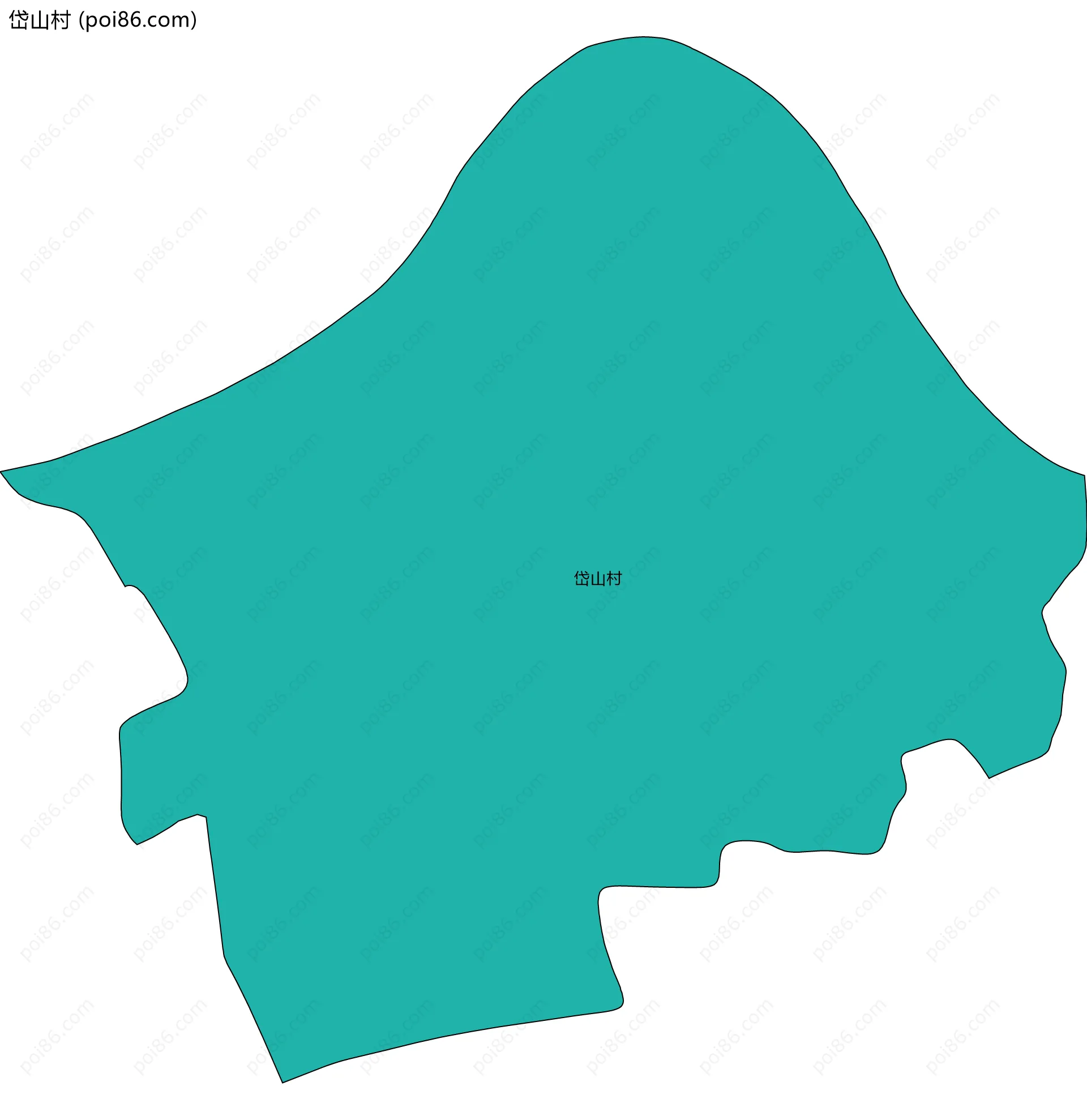 岱山村边界地图