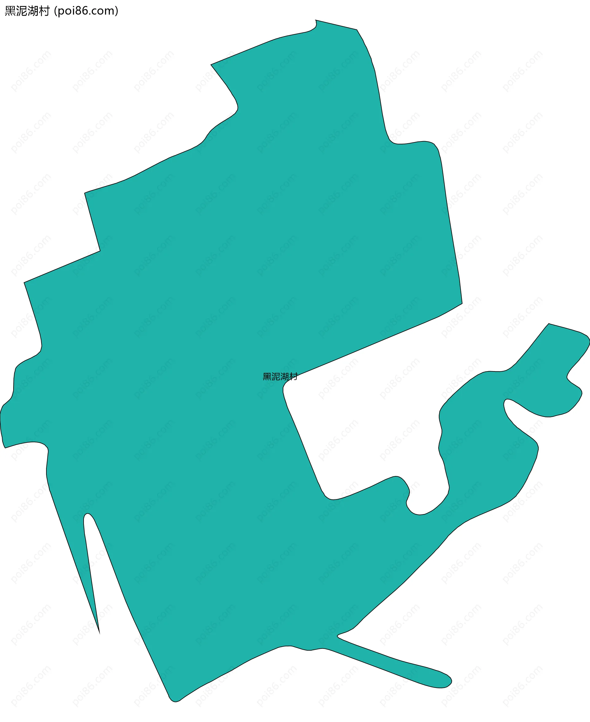 黑泥湖村边界地图