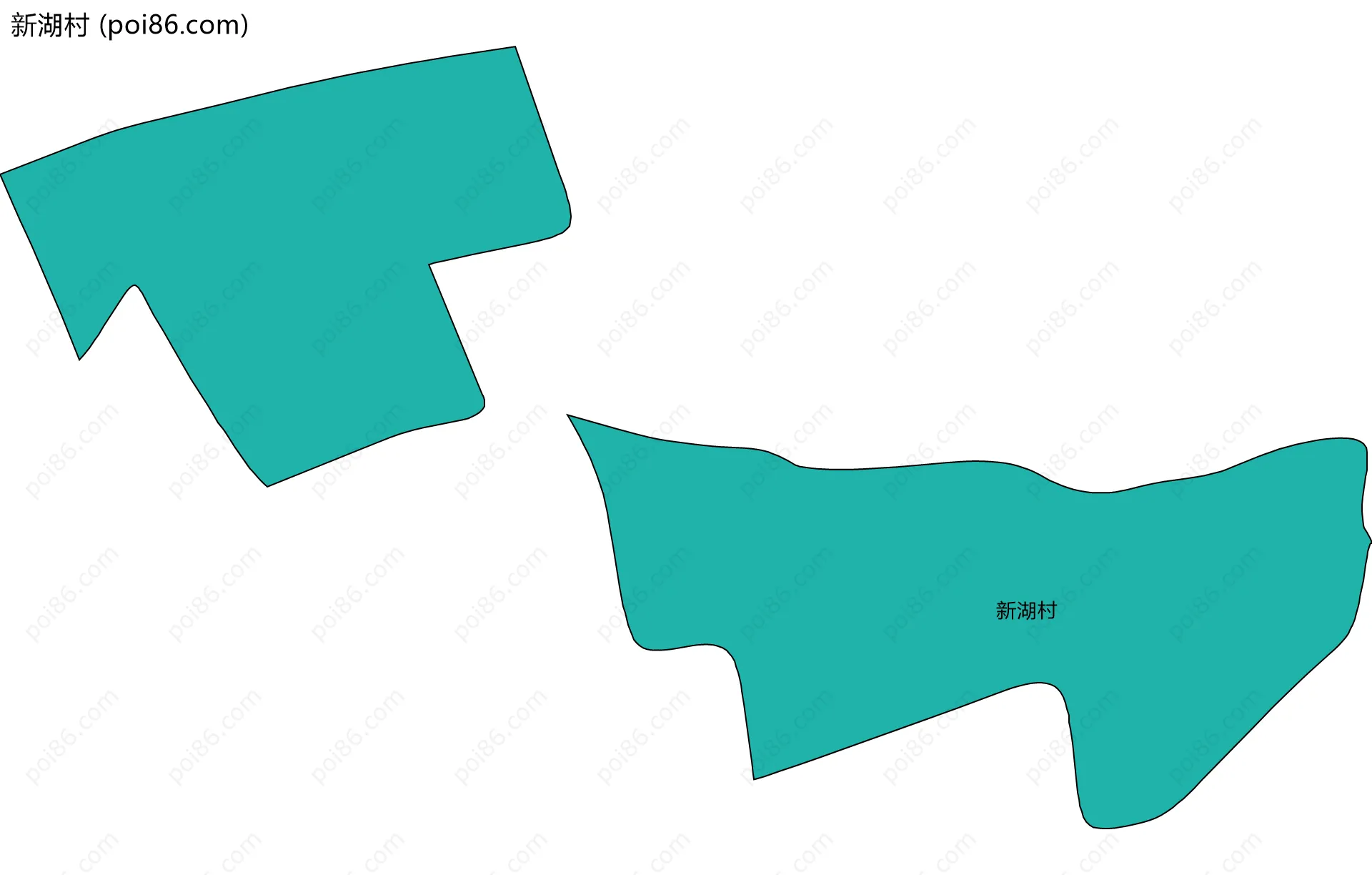 新湖村边界地图