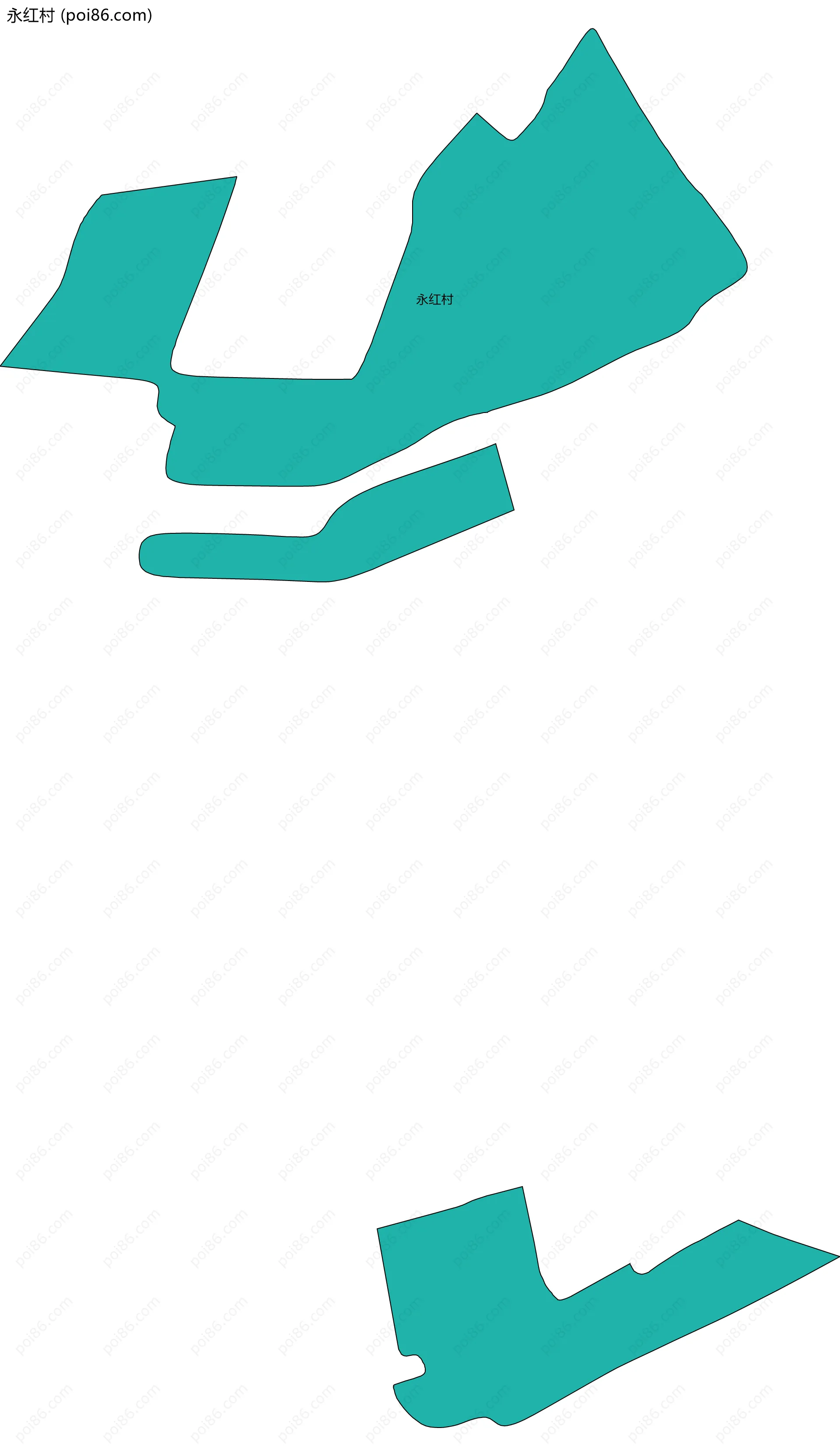 永红村边界地图