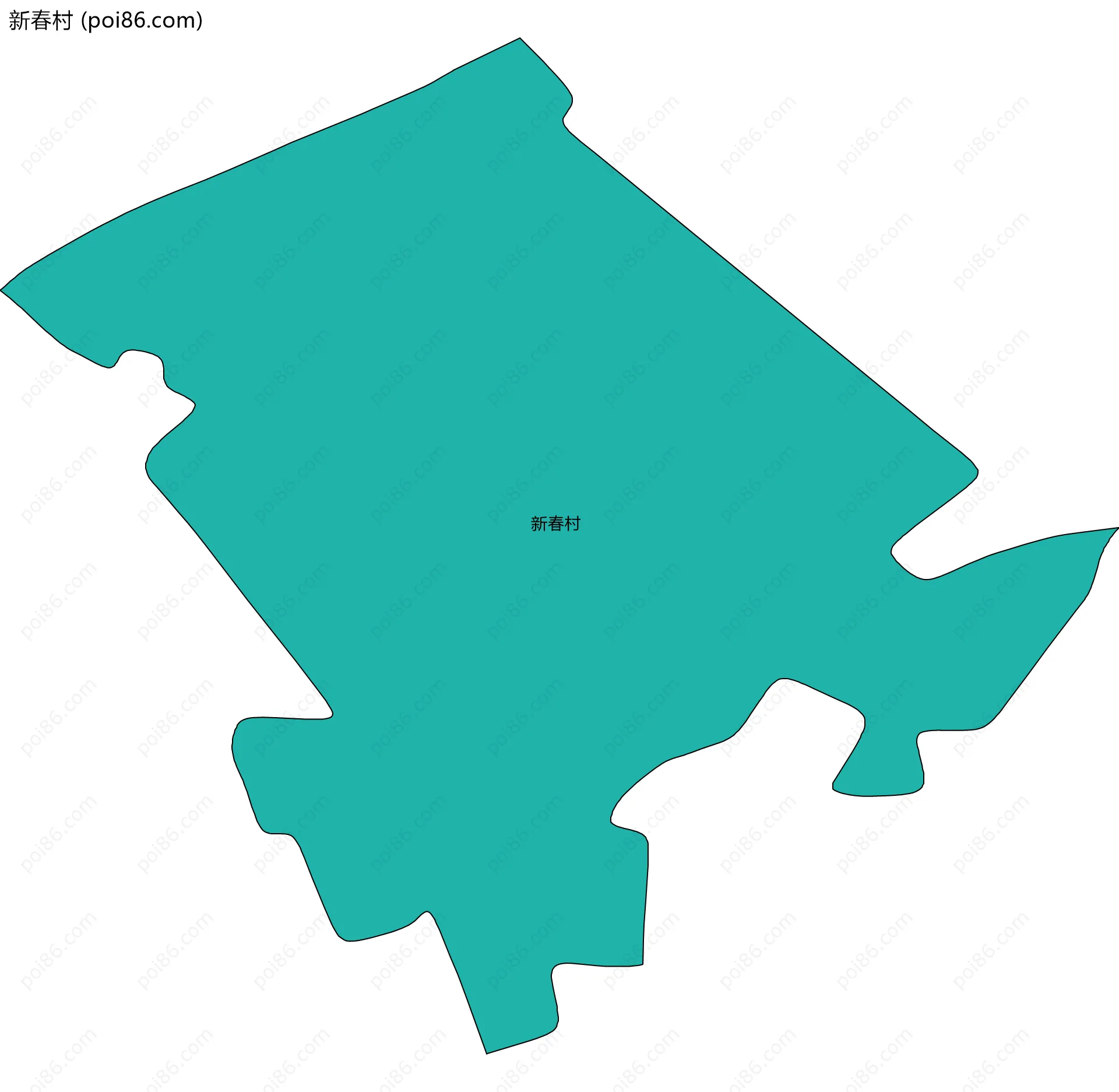 新春村边界地图