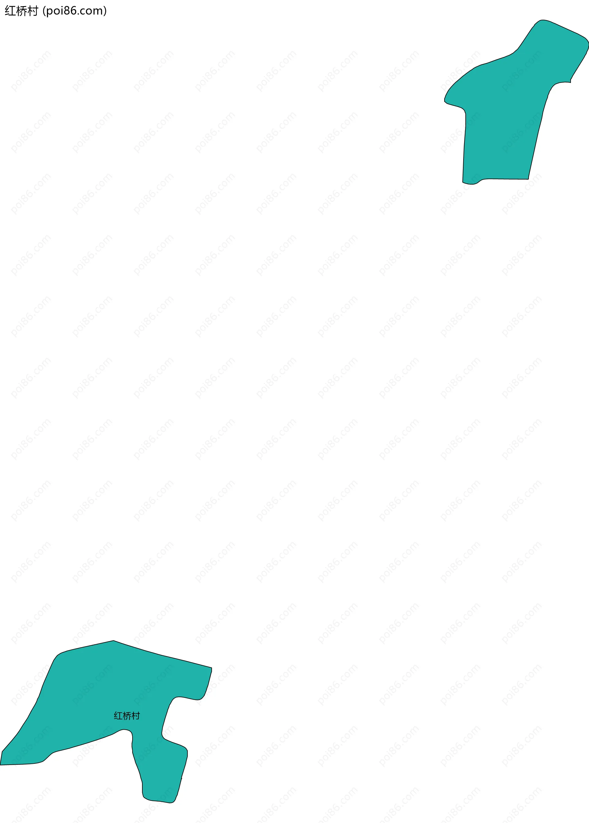 红桥村边界地图